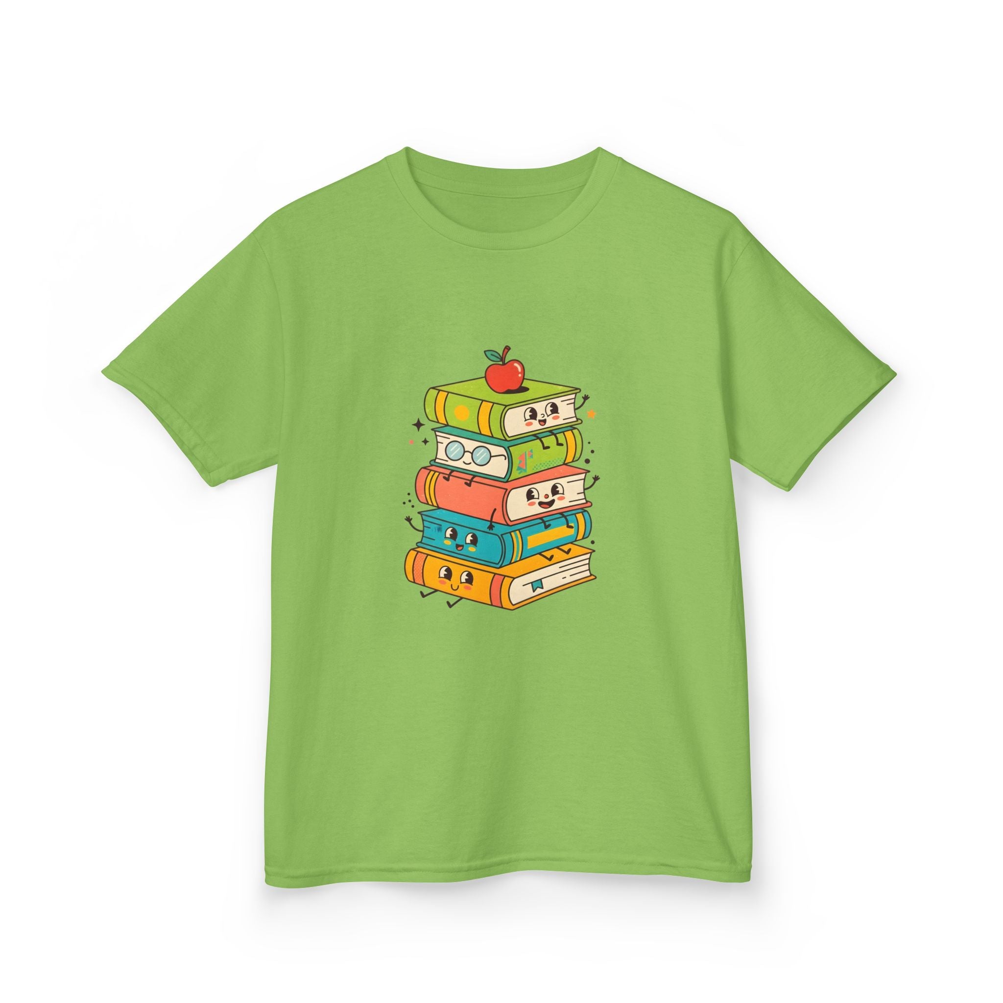 Kids Bookworm Tee - Whimsical Retro Reading & Learning Design