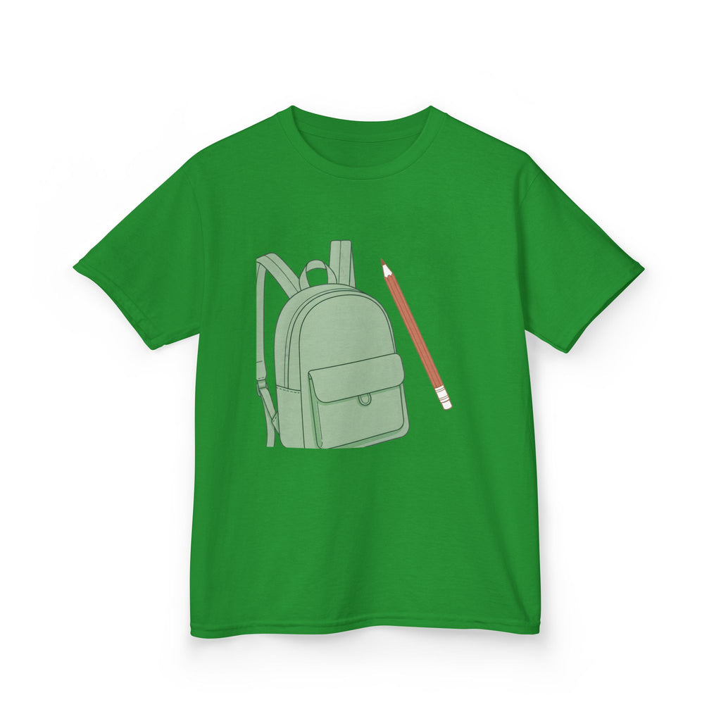 Kids Tee - Cartoon School Supplies Backpack Pencil | Back to School