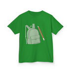 Kids Tee - Cartoon School Supplies Backpack Pencil | Back to School