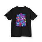Kids Glitch Art Tee - FUNGUS Neon Cyberpunk Design | Retro