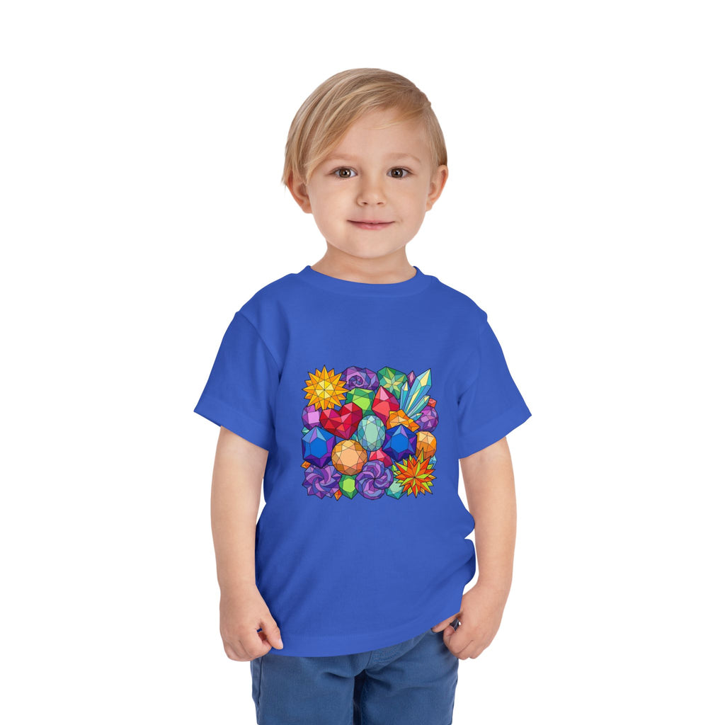 Toddler Tee - Vibrant Geometric Crystal & Gemstone Shirt