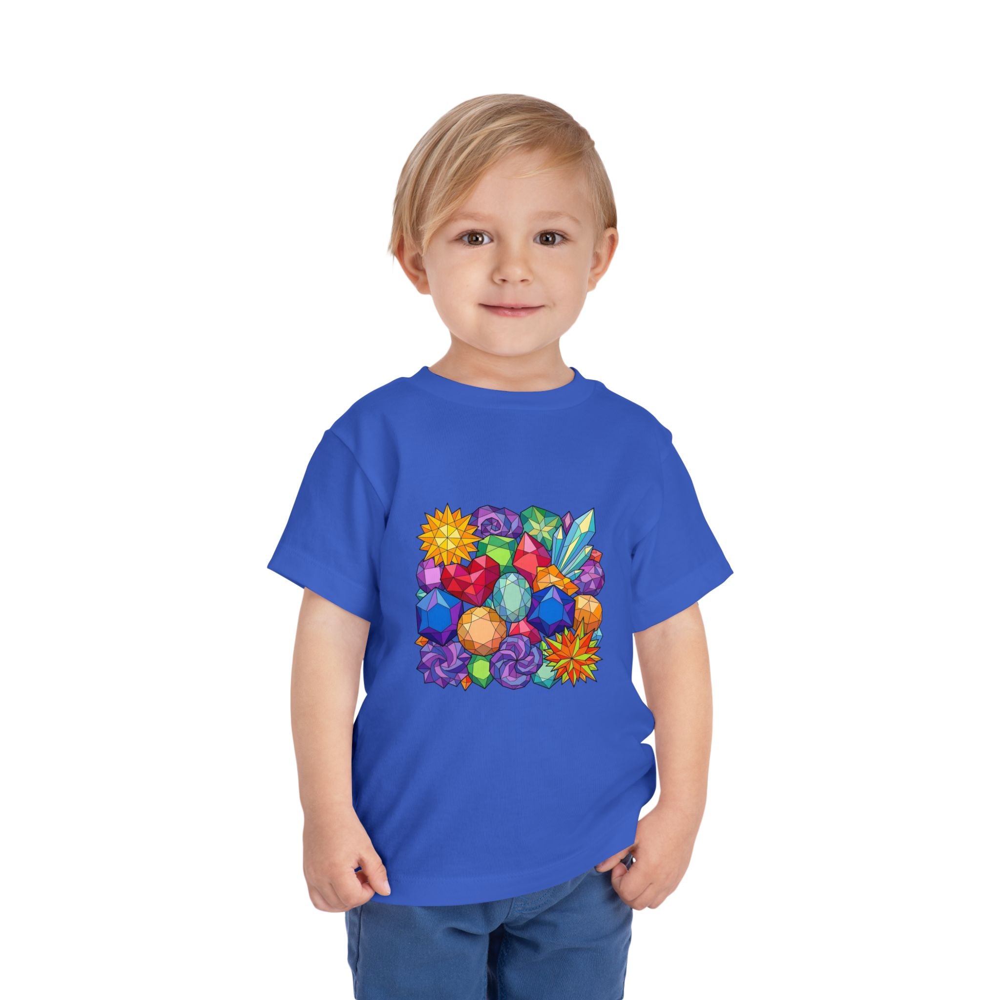 Toddler Tee - Vibrant Geometric Crystal & Gemstone Shirt