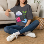 Cute Nature T-Shirt - Whimsical Cloud Sprout Wave Design | Unisex