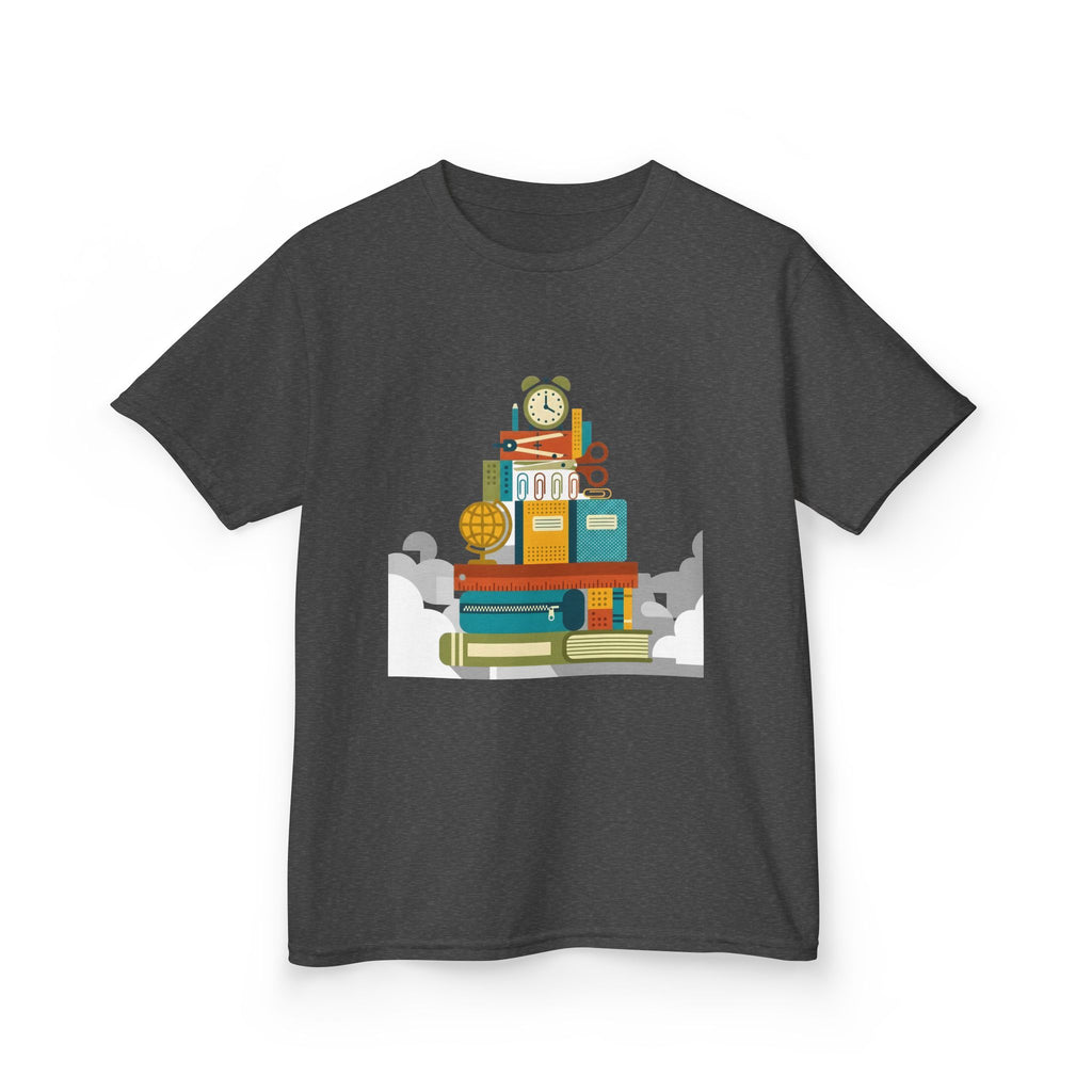 Kids Tee - Flat Vector School Supplies Stack | Back to School 2026