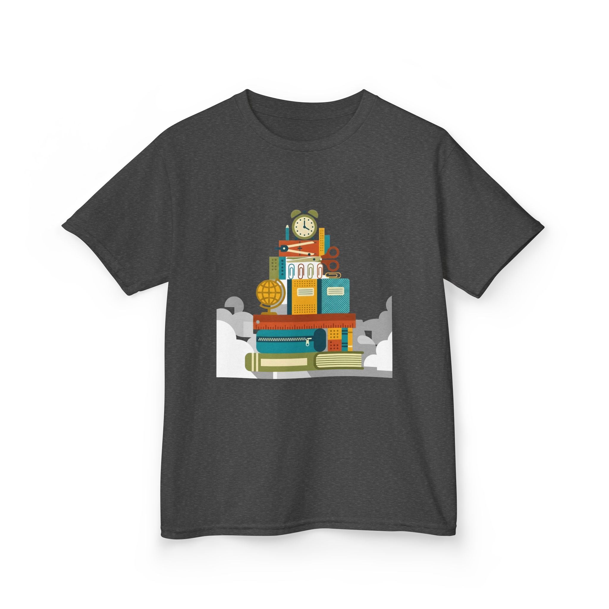 Kids Tee - Flat Vector School Supplies Stack | Back to School 2026