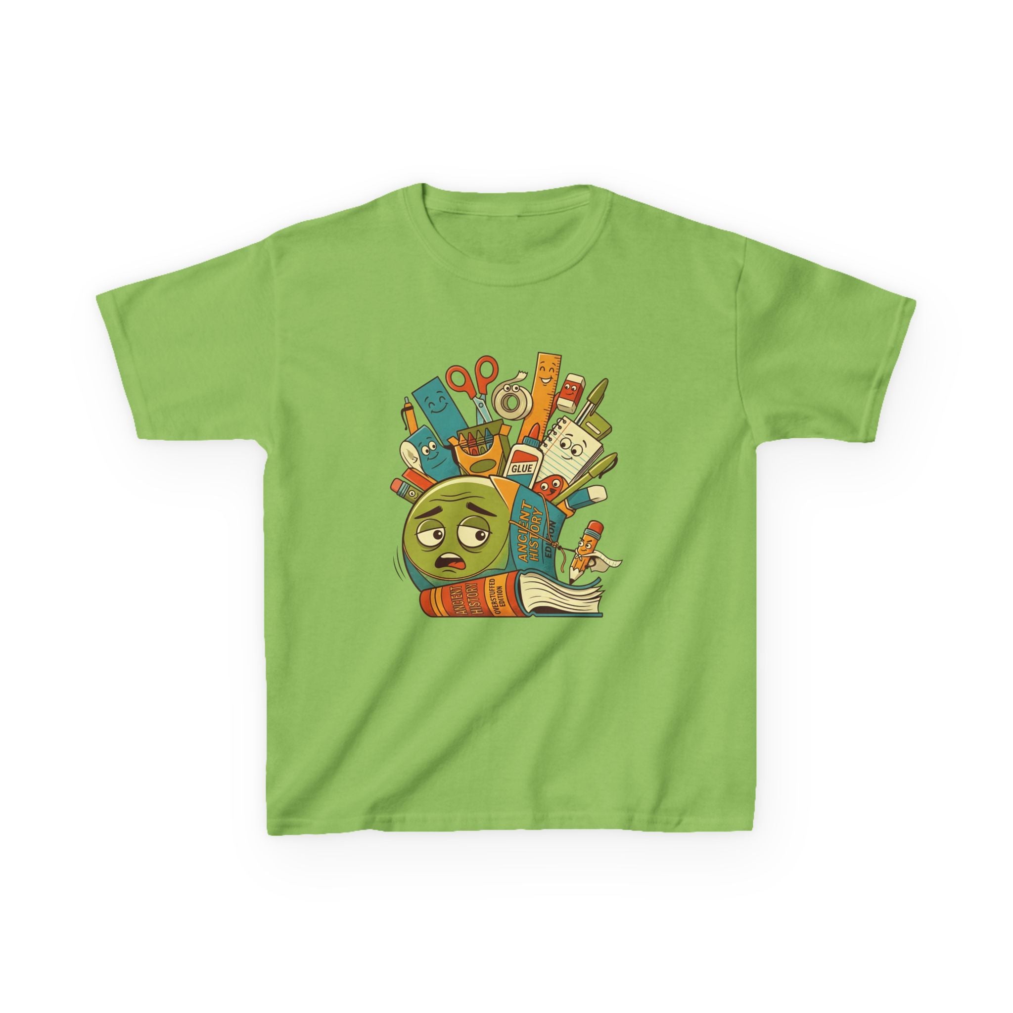 Kids Tee - Ancient History Overstuffed Edition | School Stress Back