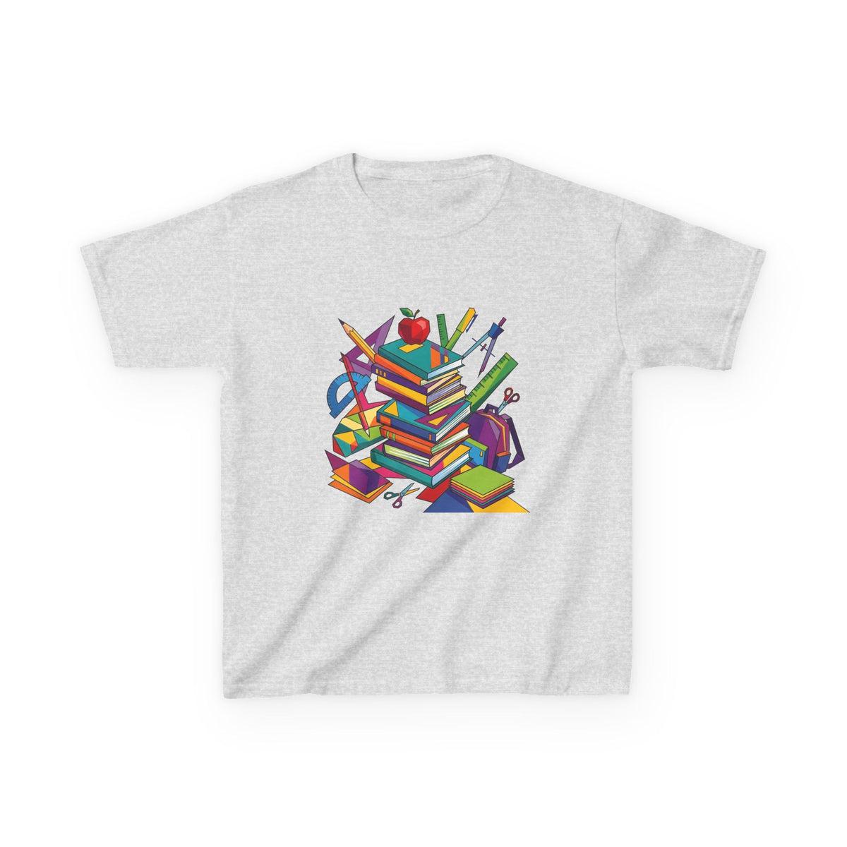Kids T-Shirt - Geometric School Supplies Tee | Back to School