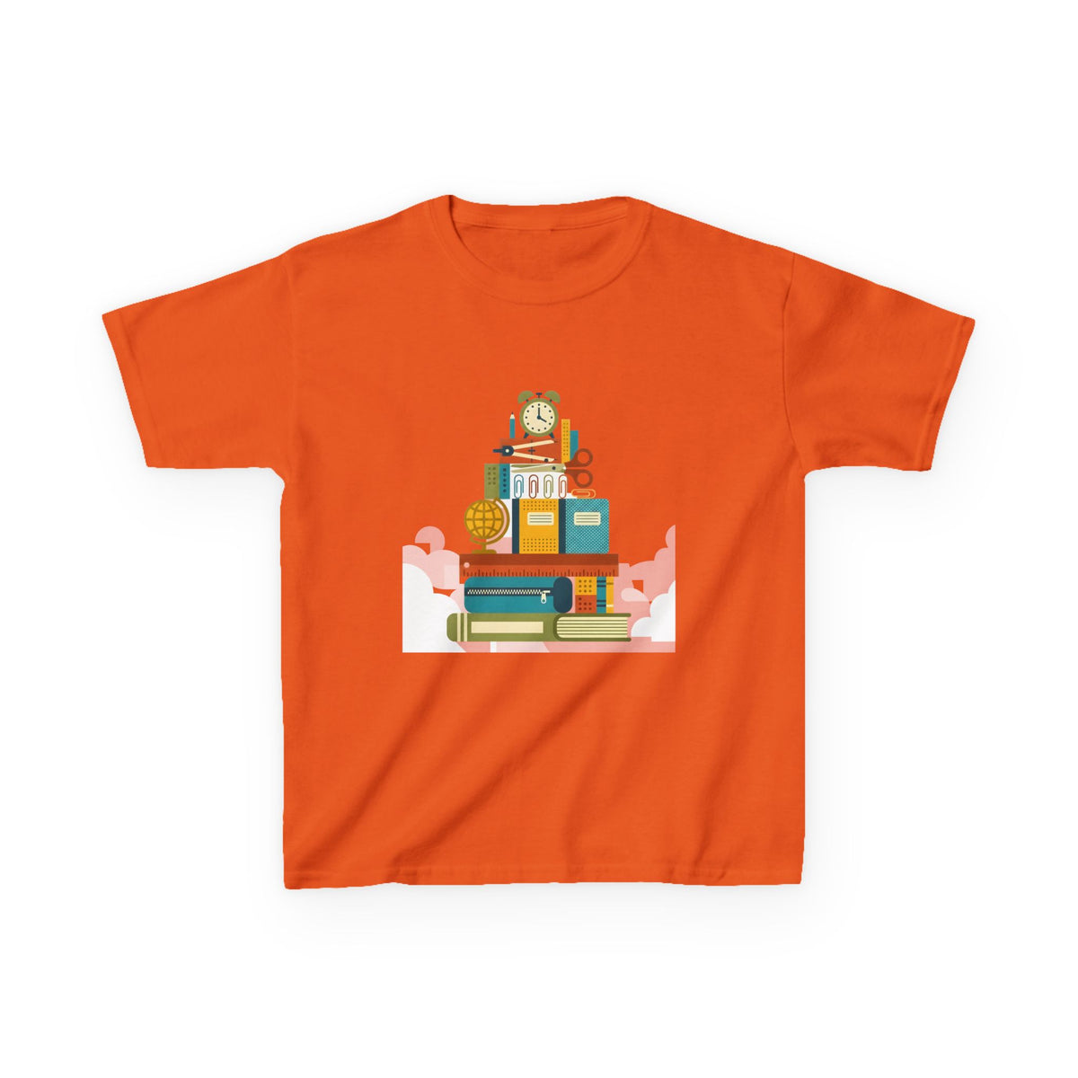 Kids Tee - Flat Vector School Supplies Stack | Back to School 2026