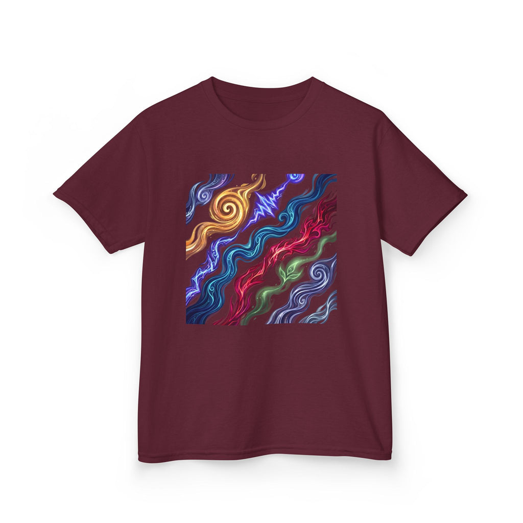 Kids Tee - Vibrant Elemental Magic Energy | Fantasy Glow