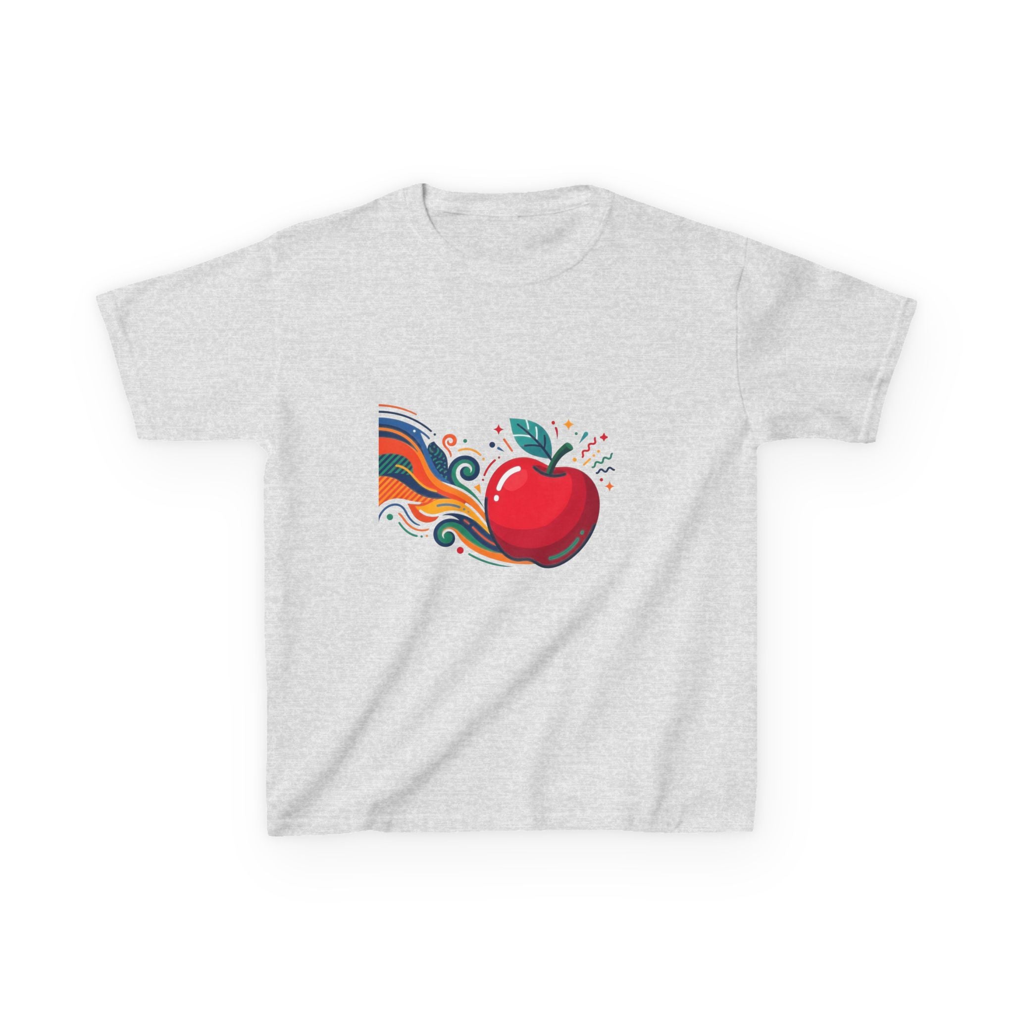Kids Abstract Fruit Tee - Vibrant Apple Art | Creative Design