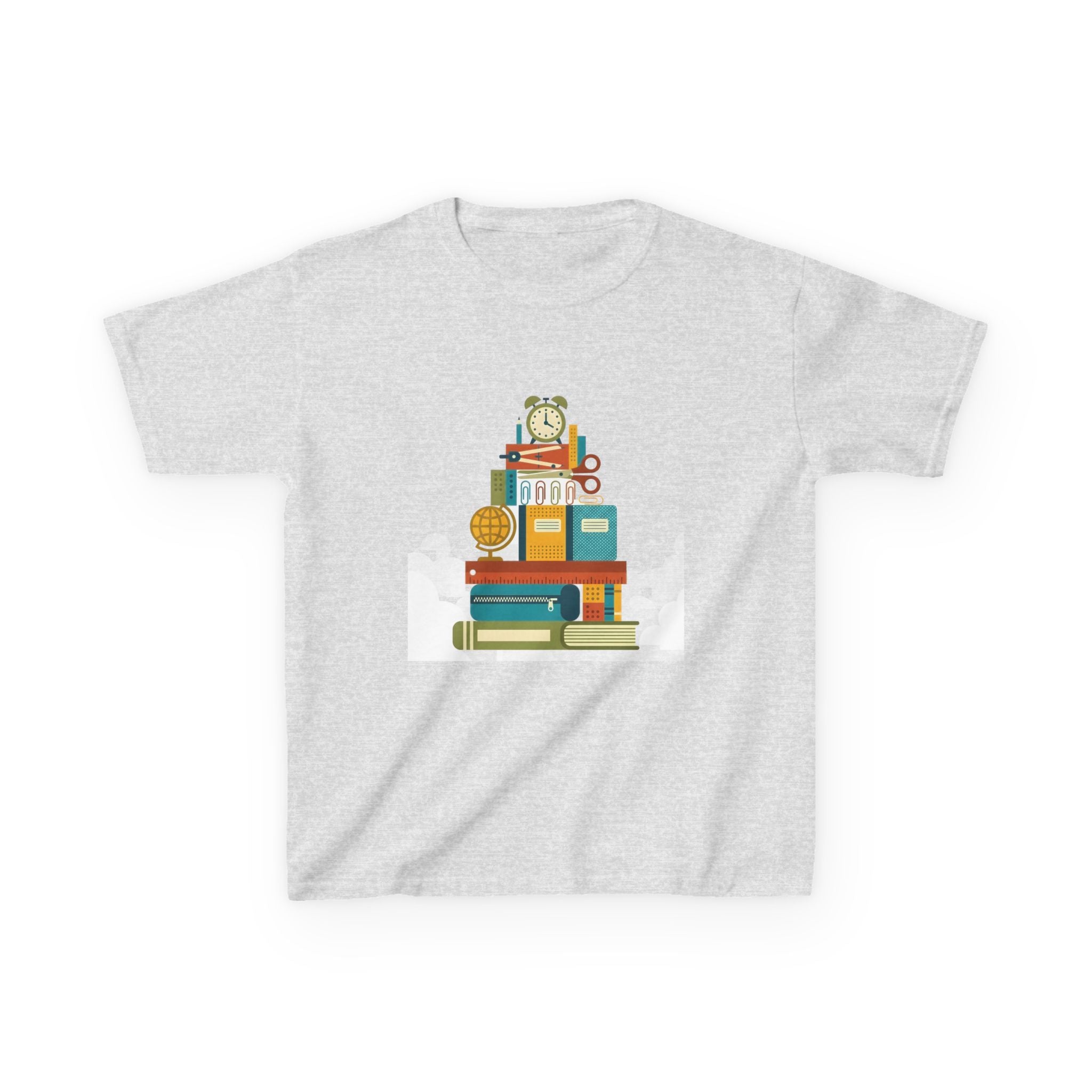 Kids Tee - Flat Vector School Supplies Stack | Back to School 2026