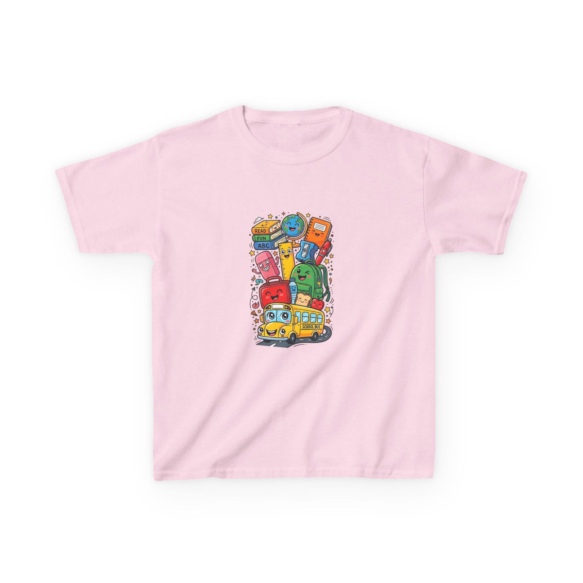 Kids Back to School T-Shirt - Cute School Bus, ABC | First Day