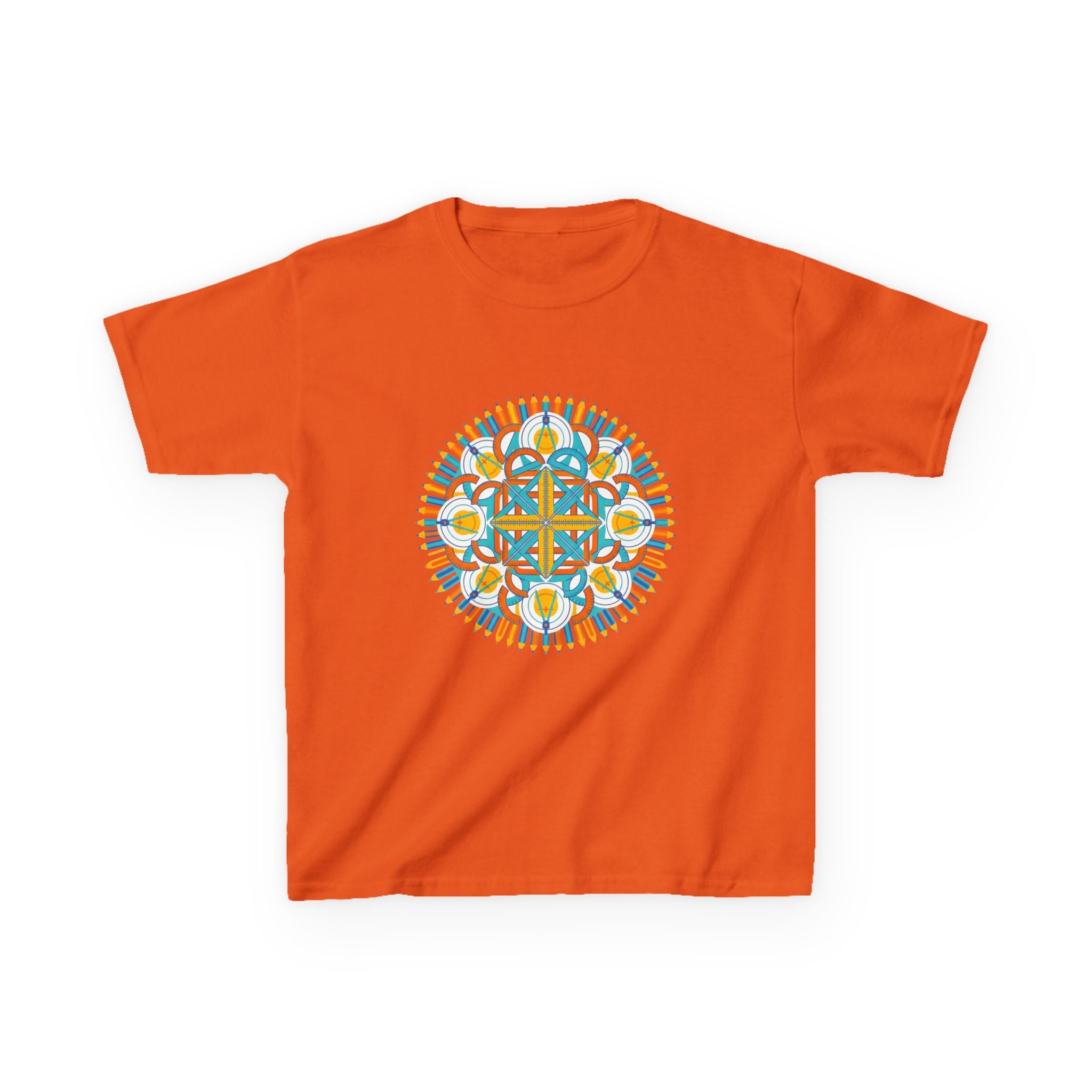 Kids T-Shirt - Math & Drafting Tools Mandala | STEM