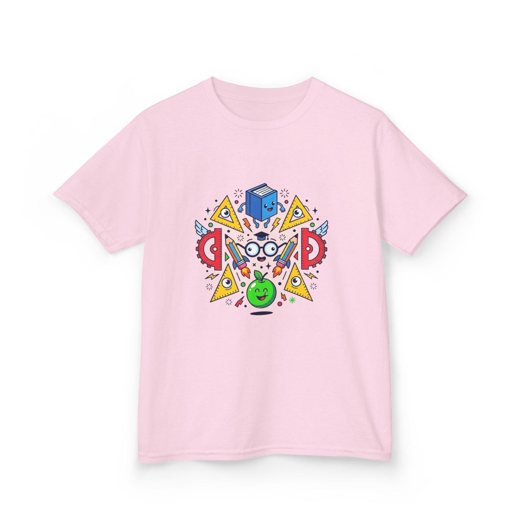 Kids Tee - Cartoon School Supplies & Learning Design | Back to School
