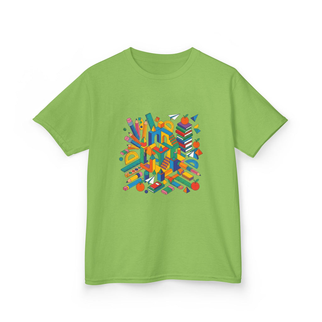 Kids T-Shirt - Abstract Geometric School Supplies | Back to School