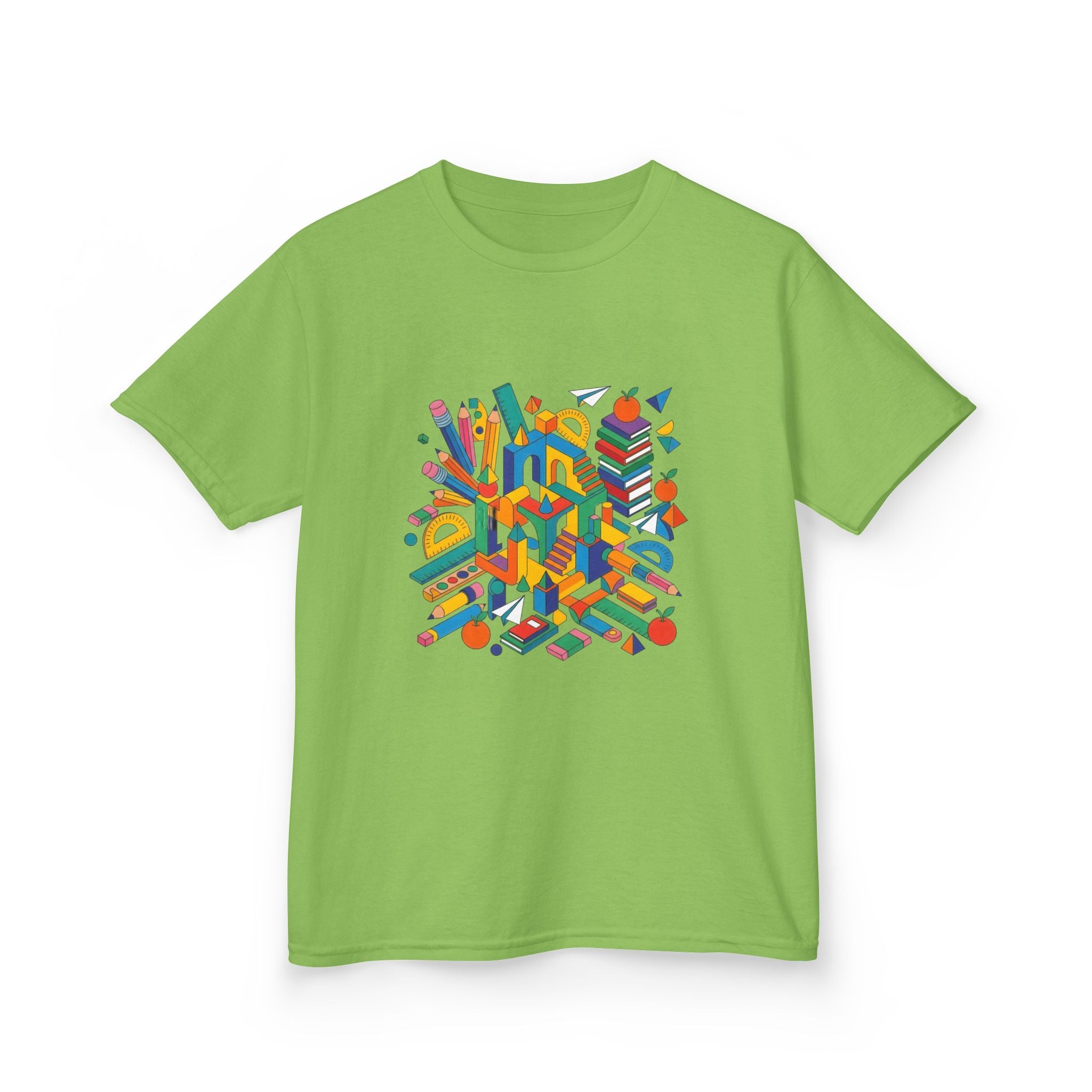 Kids T-Shirt - Abstract Geometric School Supplies | Back to School