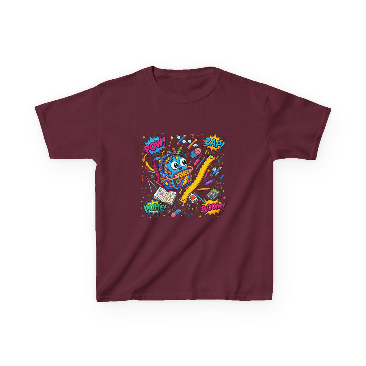 Kids T-Shirt - POW! ZAP! Comic School Supplies | Back to School