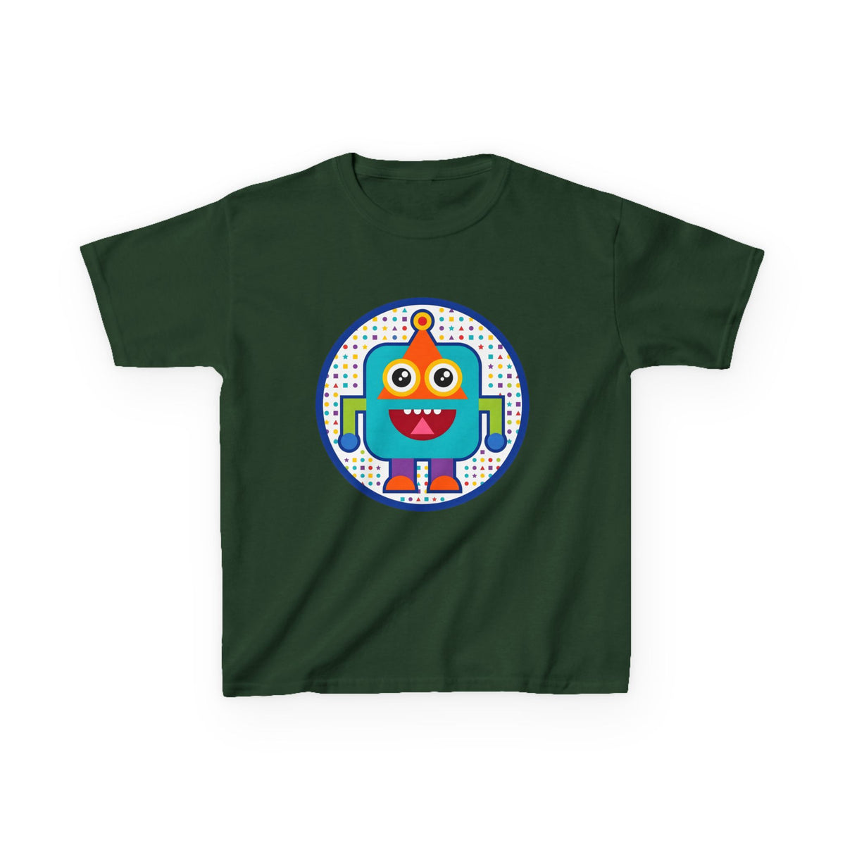 Kids Robot T-Shirt - Cute Geometric Design | Festive Party Tee