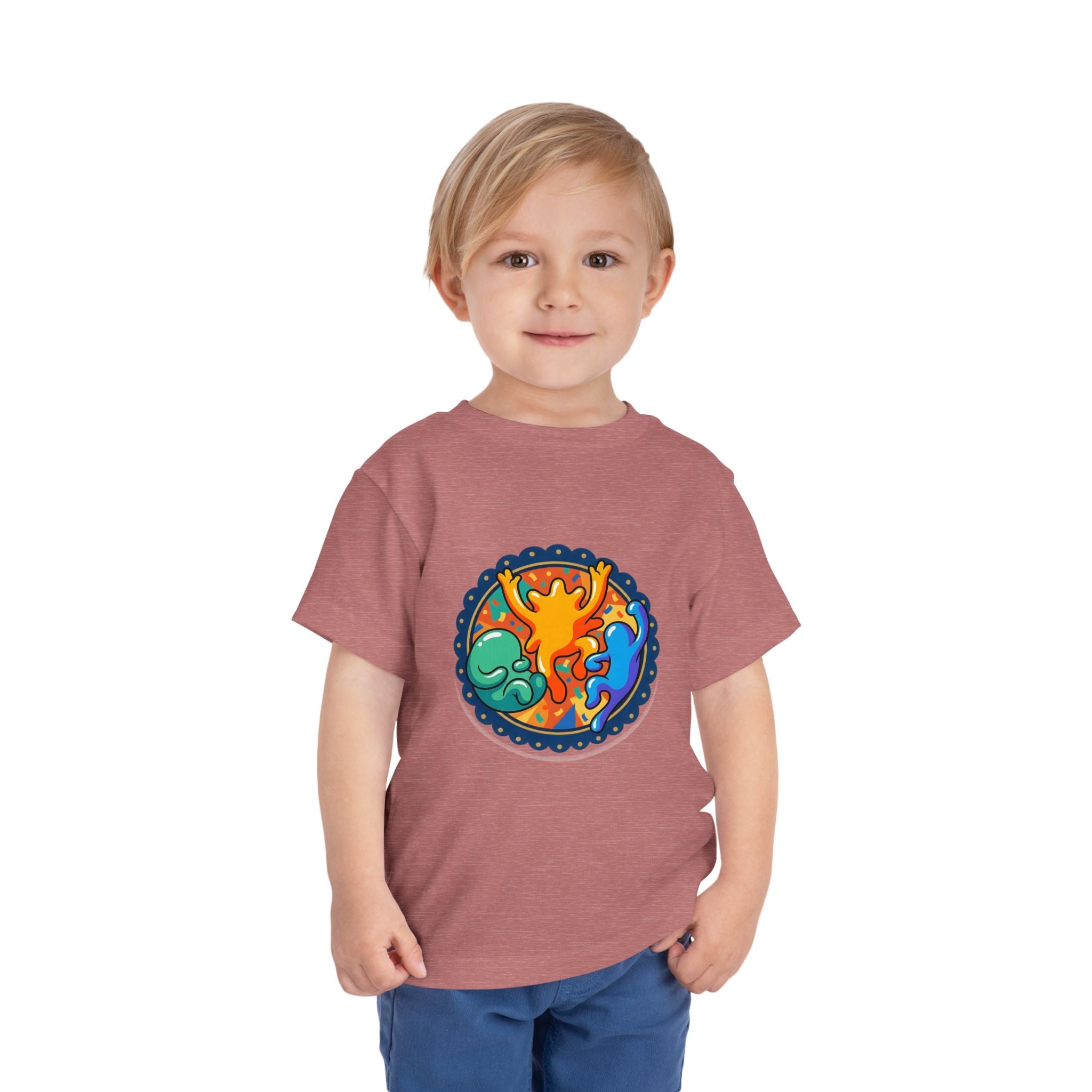 Toddler Tee - Vibrant Playful Celebration Dancing Confetti Shirt