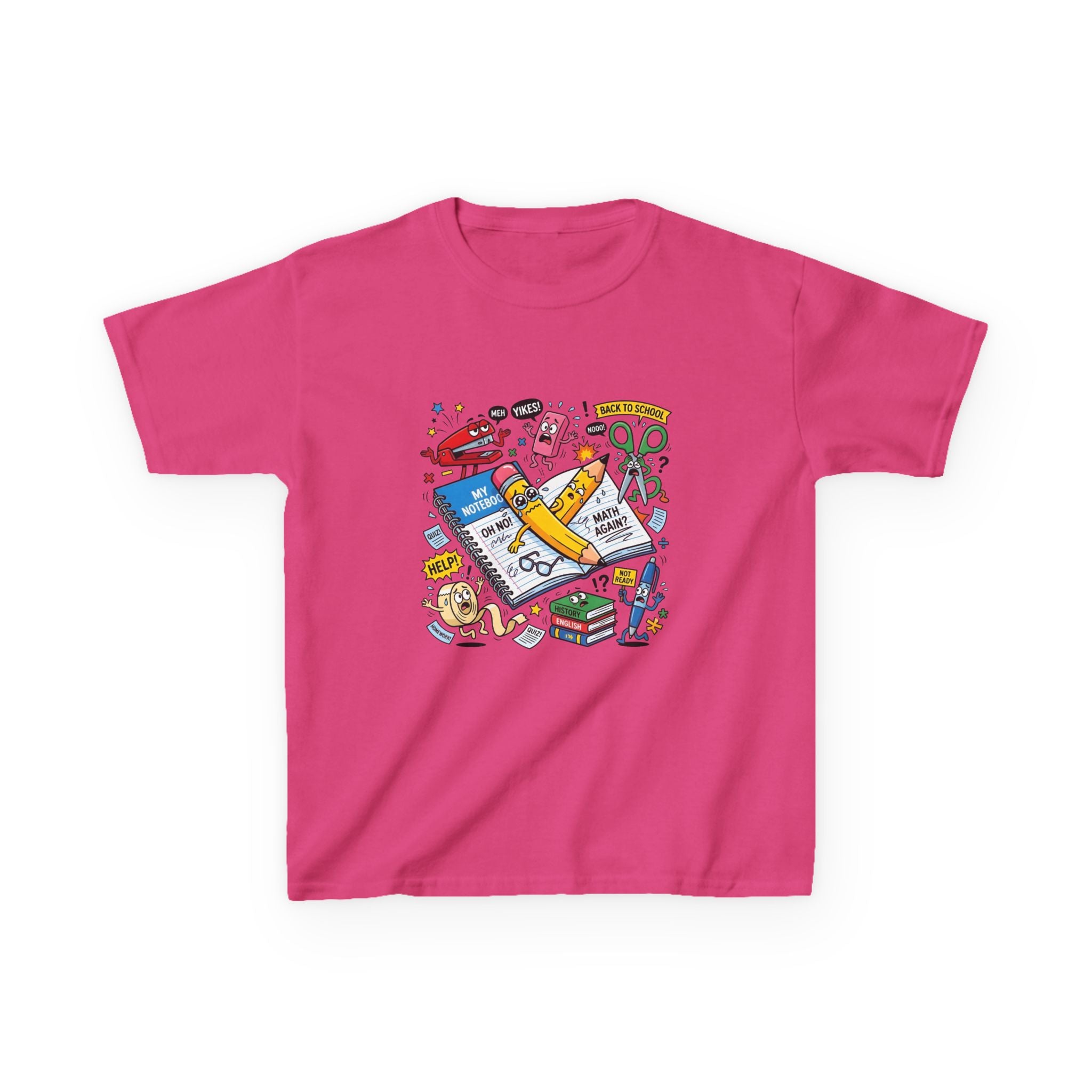 Kids Tee - Back to School Anxiety MEH YIKES! Funny Student