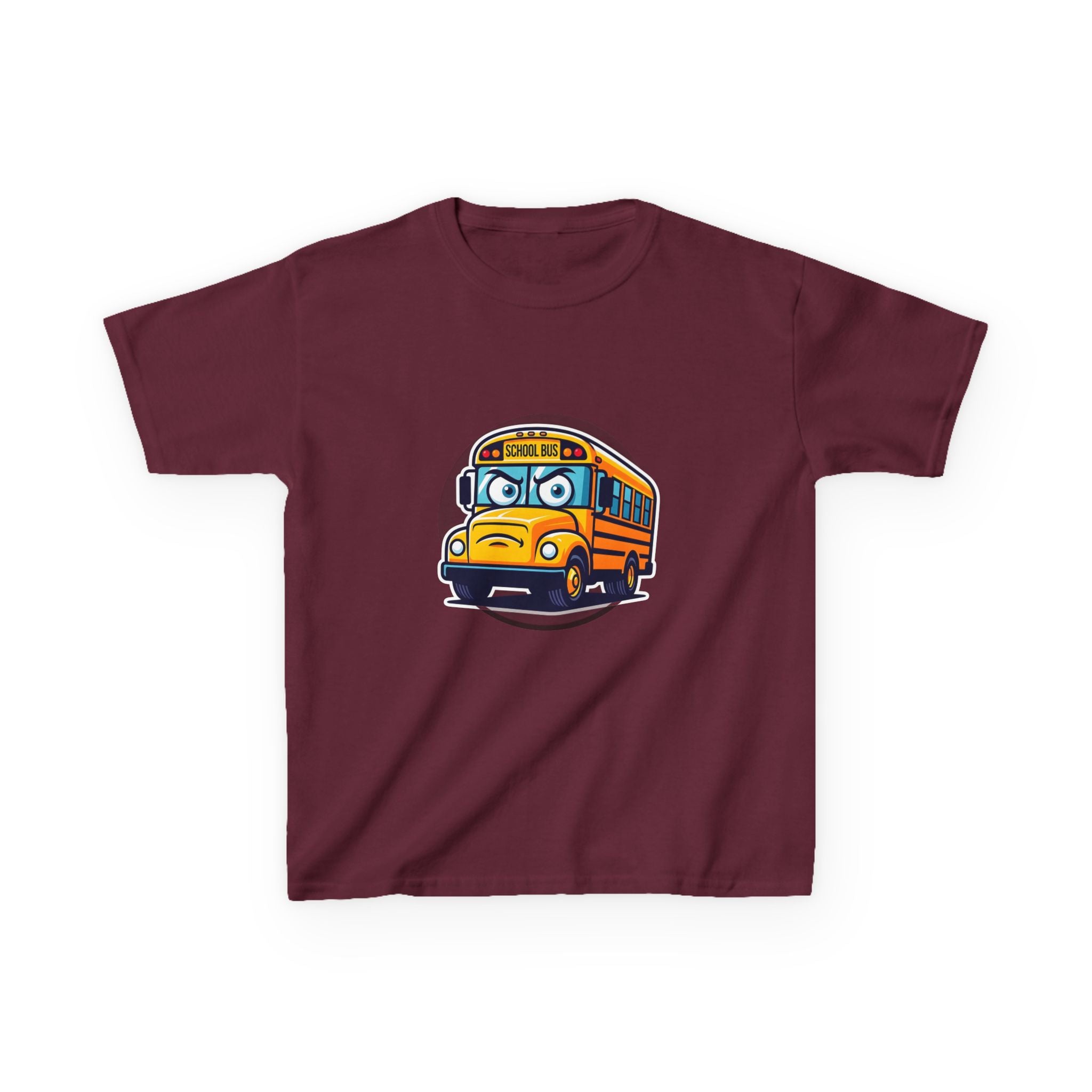 Kids T-Shirt - Angry SCHOOL BUS Cartoon Tee | Funny Character