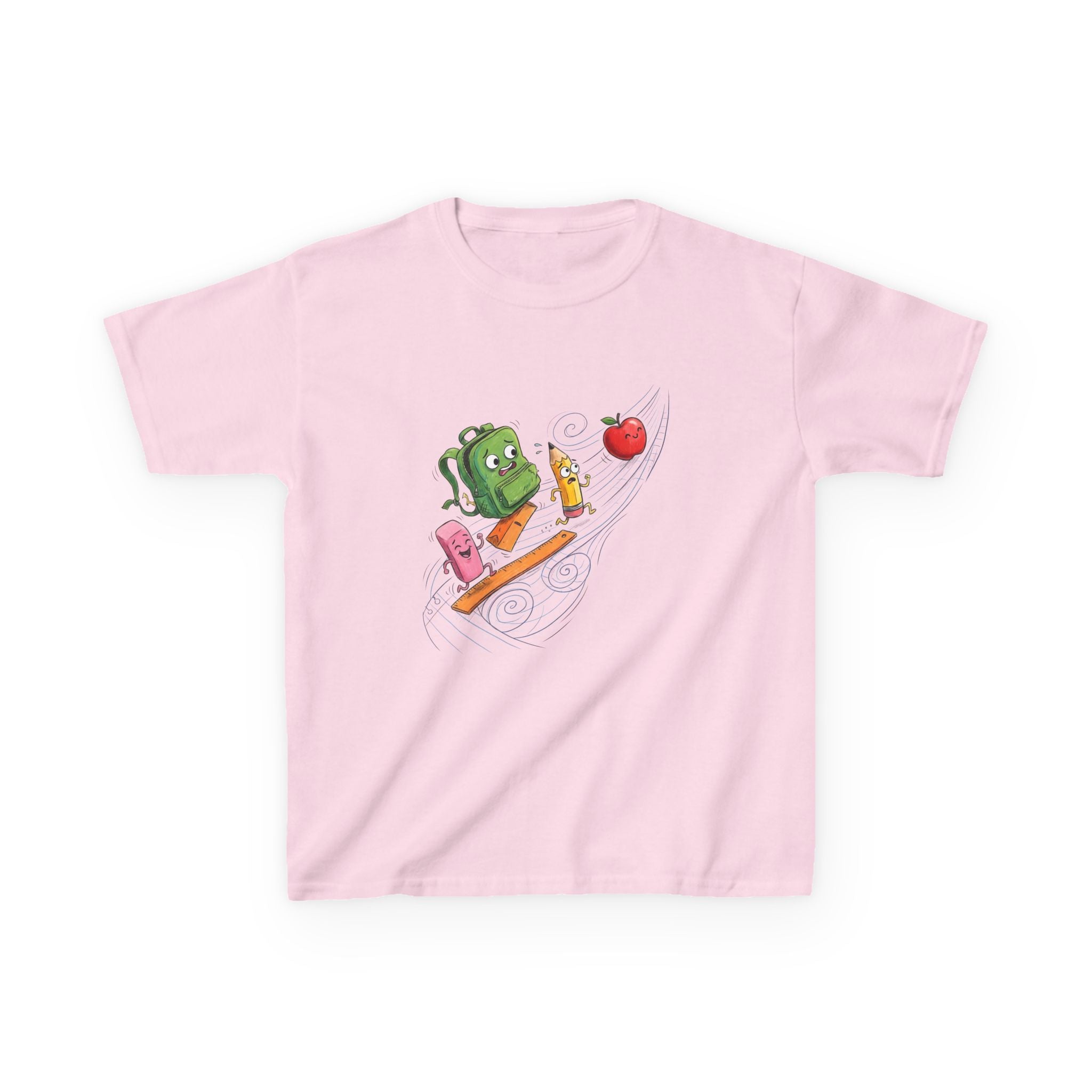 Kids Cartoon School Supplies T-Shirt - Back to School Chaos | 2026