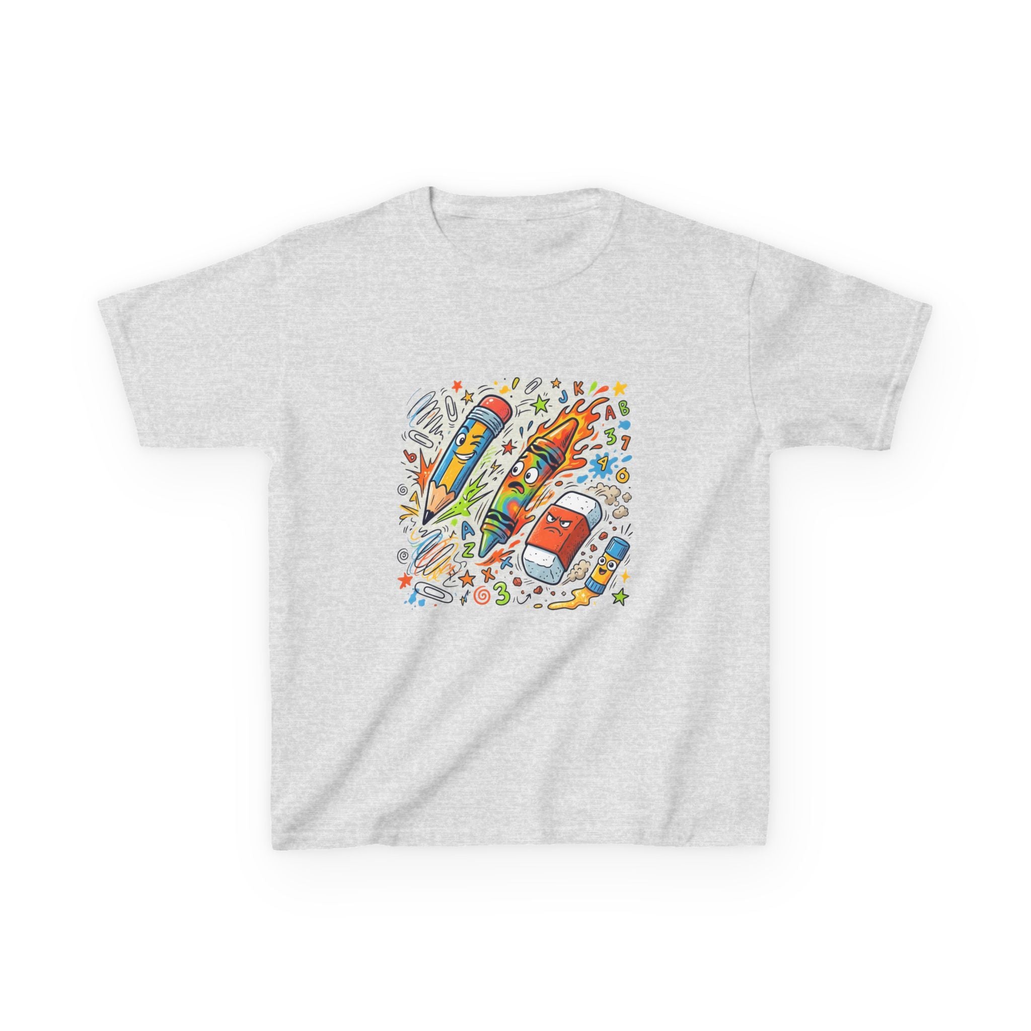 Kids Tee - Vibrant Doodle School Supplies | Back to School