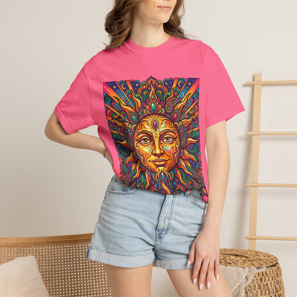 Unisex T-shirt - Psychedelic Sun Boho | Comfort Colors Garment-Dyed