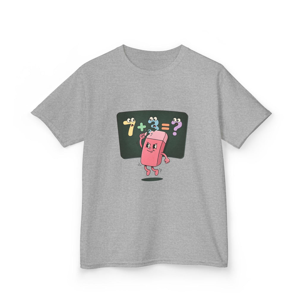 Kids Retro Math Tee - Playful Eraser Addition Problem