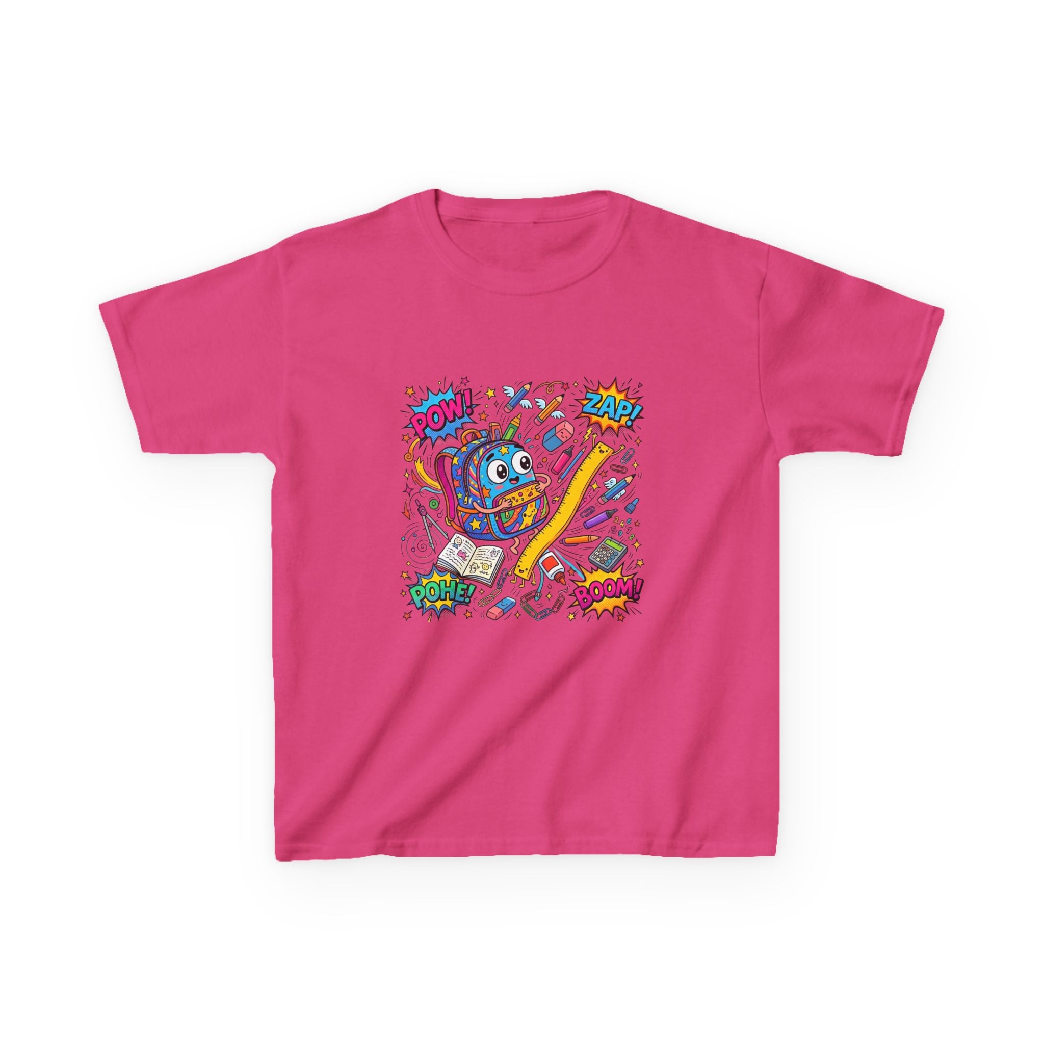Kids T-Shirt - POW! ZAP! Comic School Supplies | Back to School