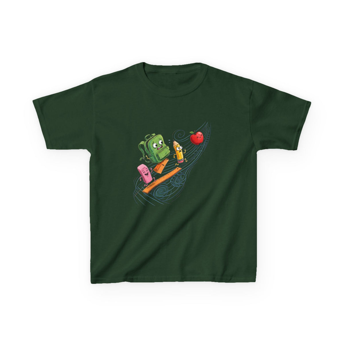 Kids Cartoon School Supplies T-Shirt - Back to School Chaos | 2026