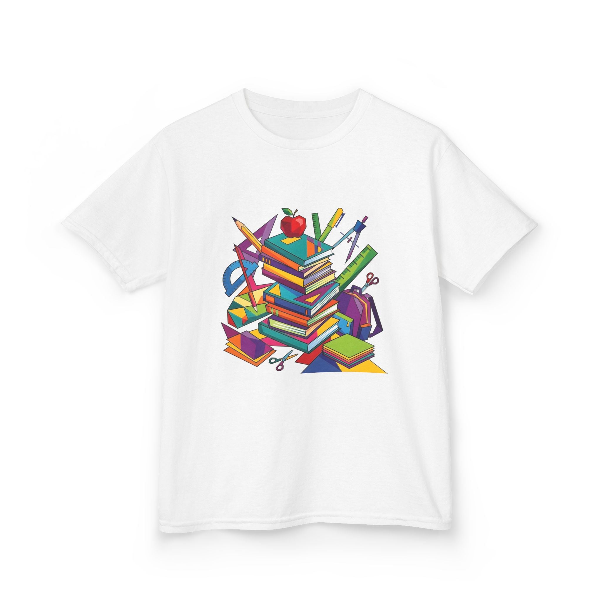 Kids T-Shirt - Geometric School Supplies Tee | Back to School