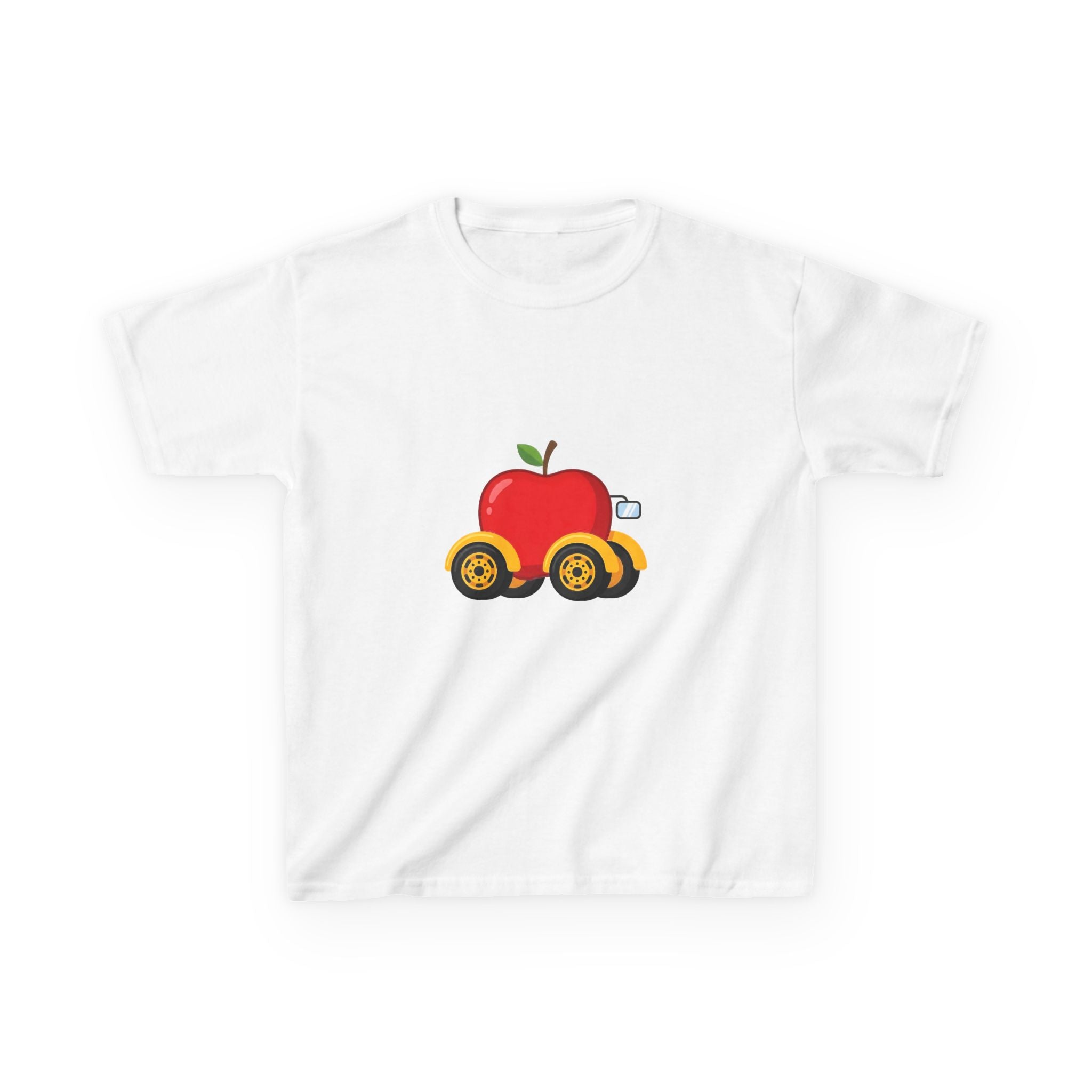 Kids T-Shirt - Apple On Wheels Graphic | Whimsical Fruit Car