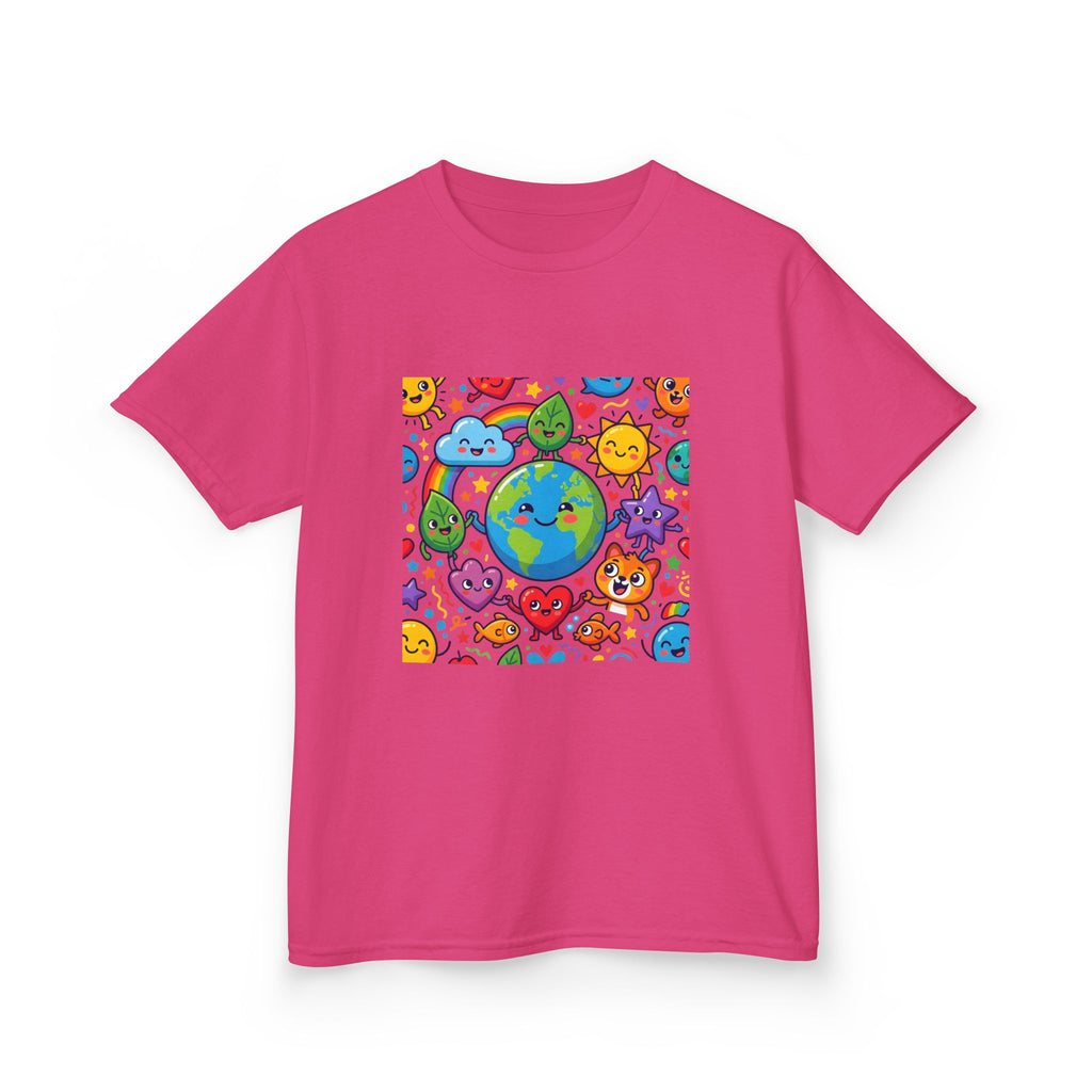 Kids Earth Day Tee - Happy Cartoon Planet | Nature Lovers