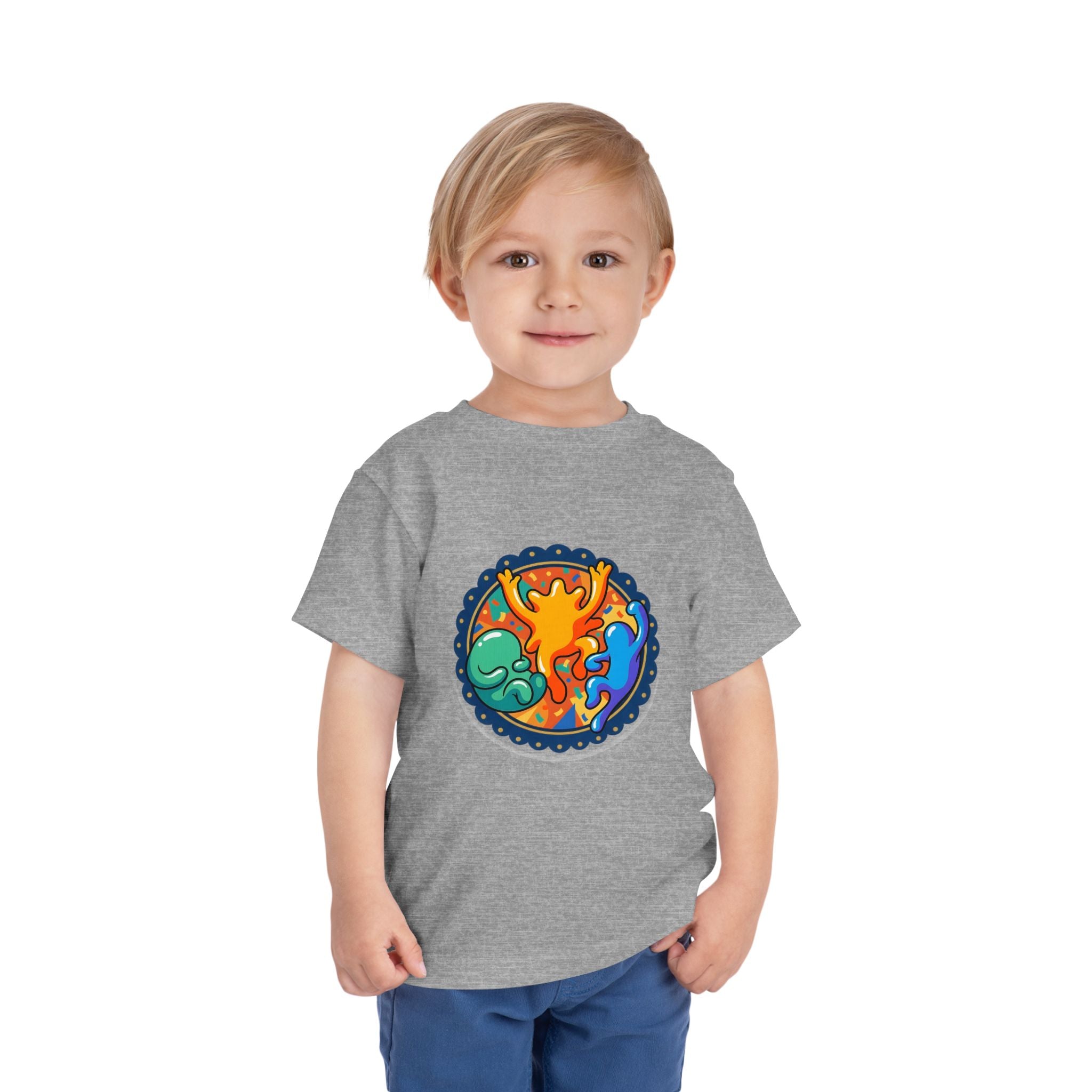 Toddler Tee - Vibrant Playful Celebration Dancing Confetti Shirt