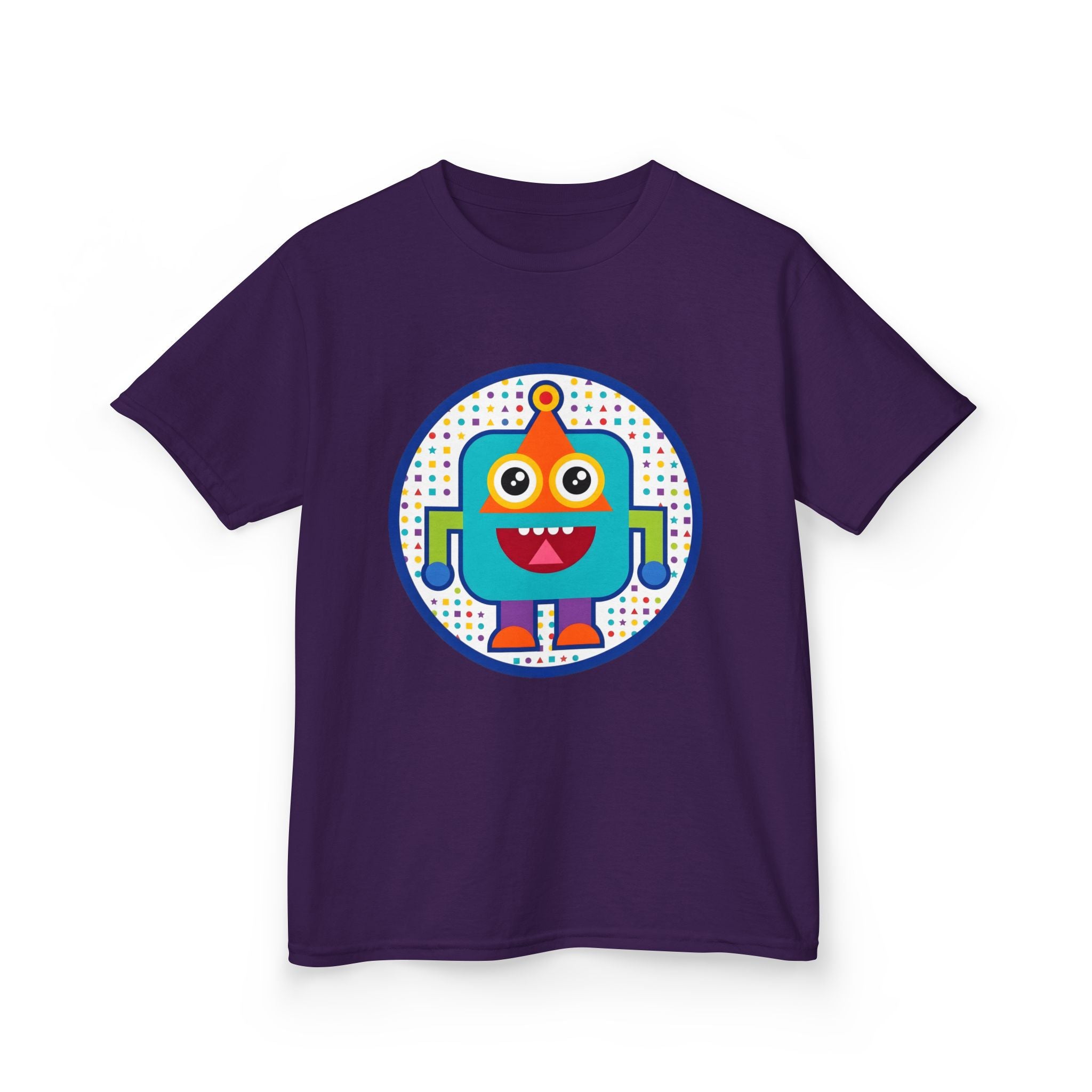 Kids Robot T-Shirt - Cute Geometric Design | Festive Party Tee