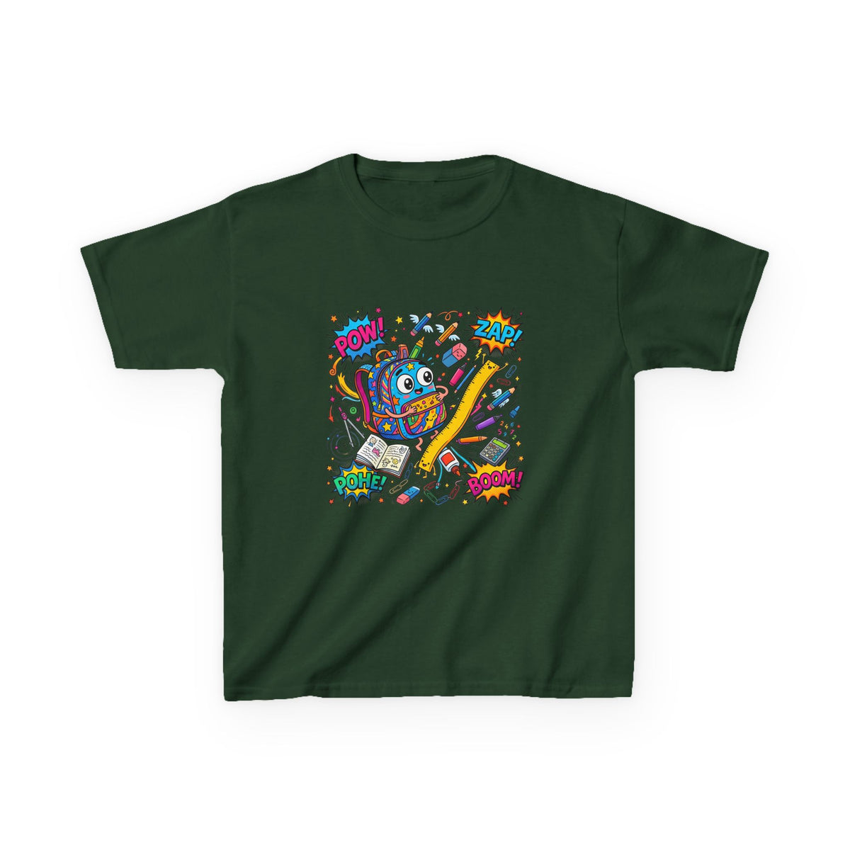 Kids T-Shirt - POW! ZAP! Comic School Supplies | Back to School