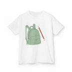 Kids Tee - Cartoon School Supplies Backpack Pencil | Back to School