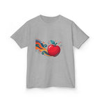 Kids Abstract Fruit Tee - Vibrant Apple Art | Creative Design