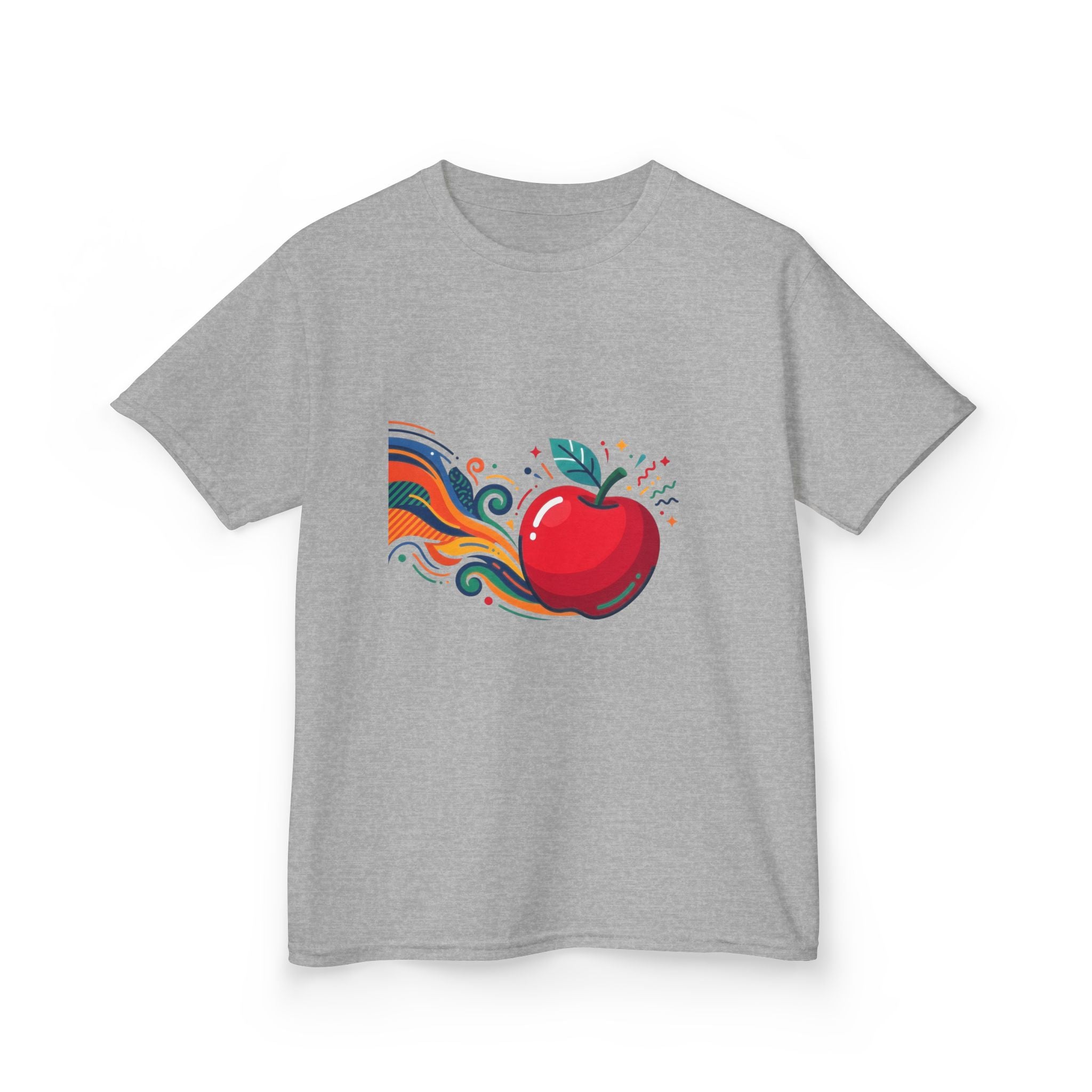Kids Abstract Fruit Tee - Vibrant Apple Art | Creative Design