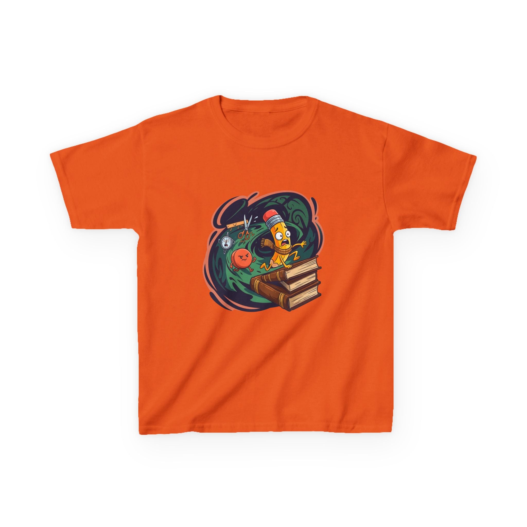 Kids School Supplies Tee - Whimsical Cartoon Design | Back to School