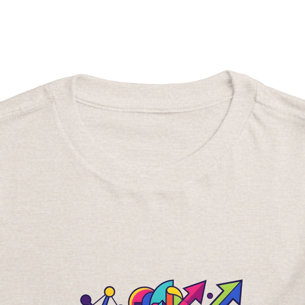 Toddler Crypto Shirt - Neon Geometric Digital Art | Blockchain Kids