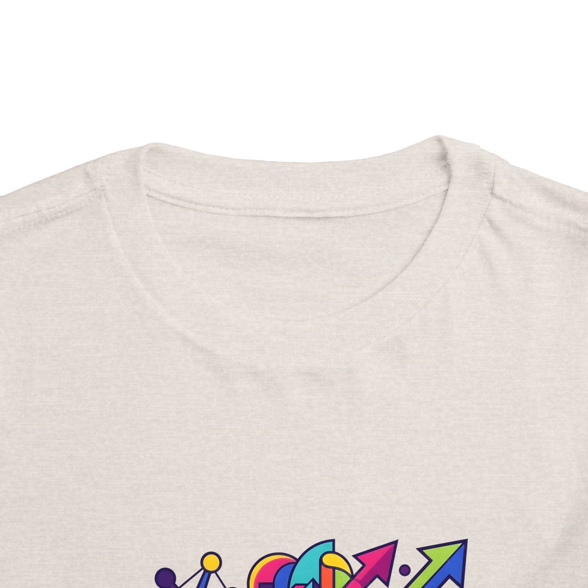 Toddler Crypto Shirt - Neon Geometric Digital Art | Blockchain Kids