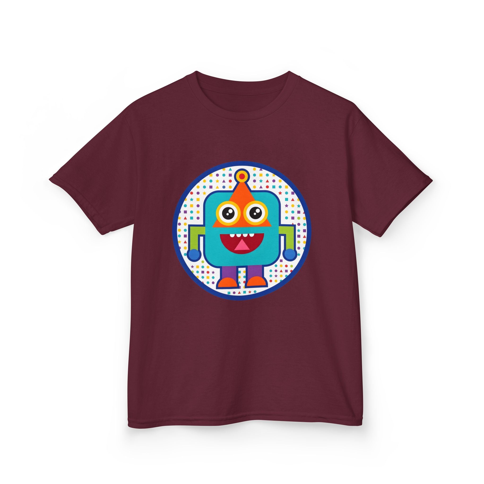 Kids Robot T-Shirt - Cute Geometric Design | Festive Party Tee