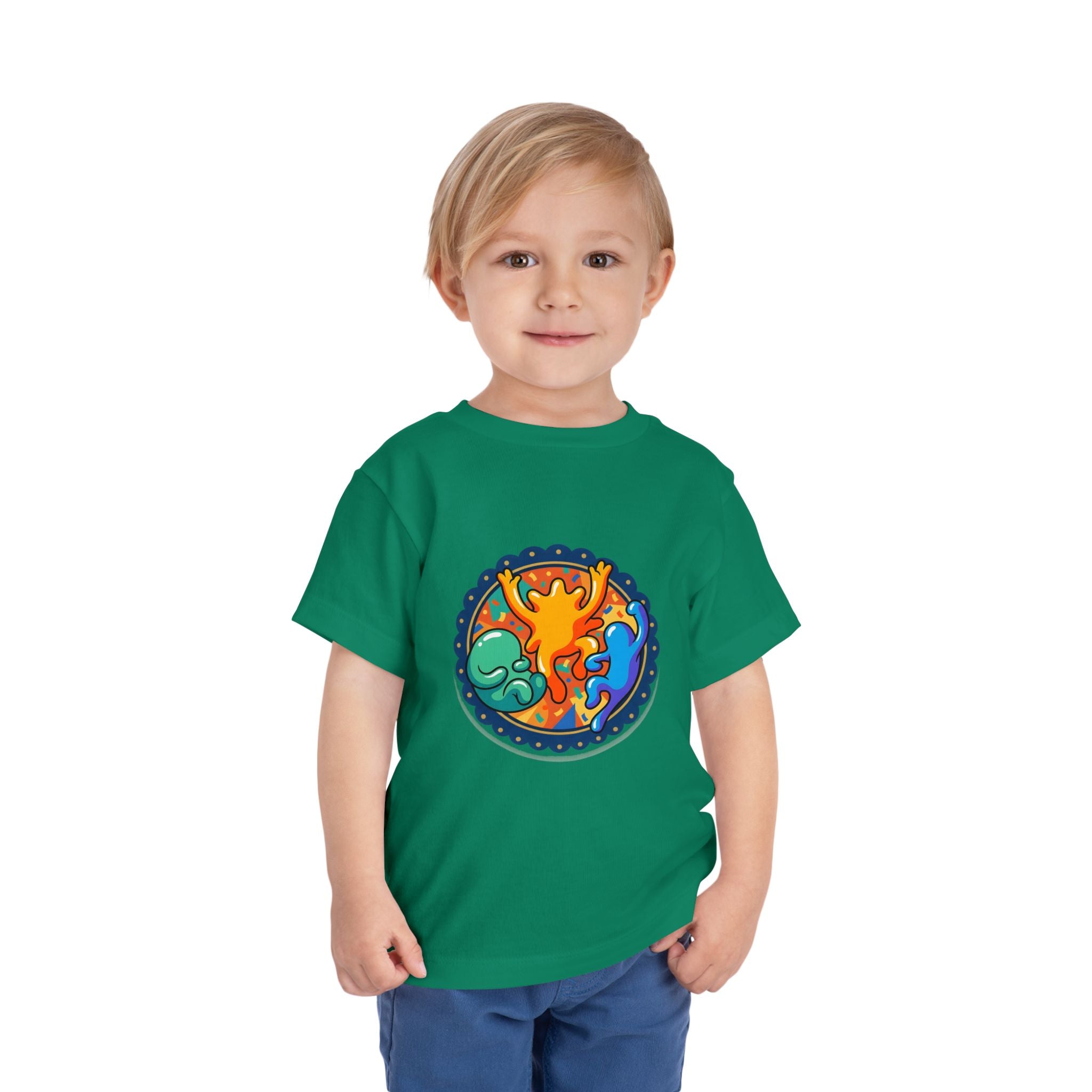 Toddler Tee - Vibrant Playful Celebration Dancing Confetti Shirt
