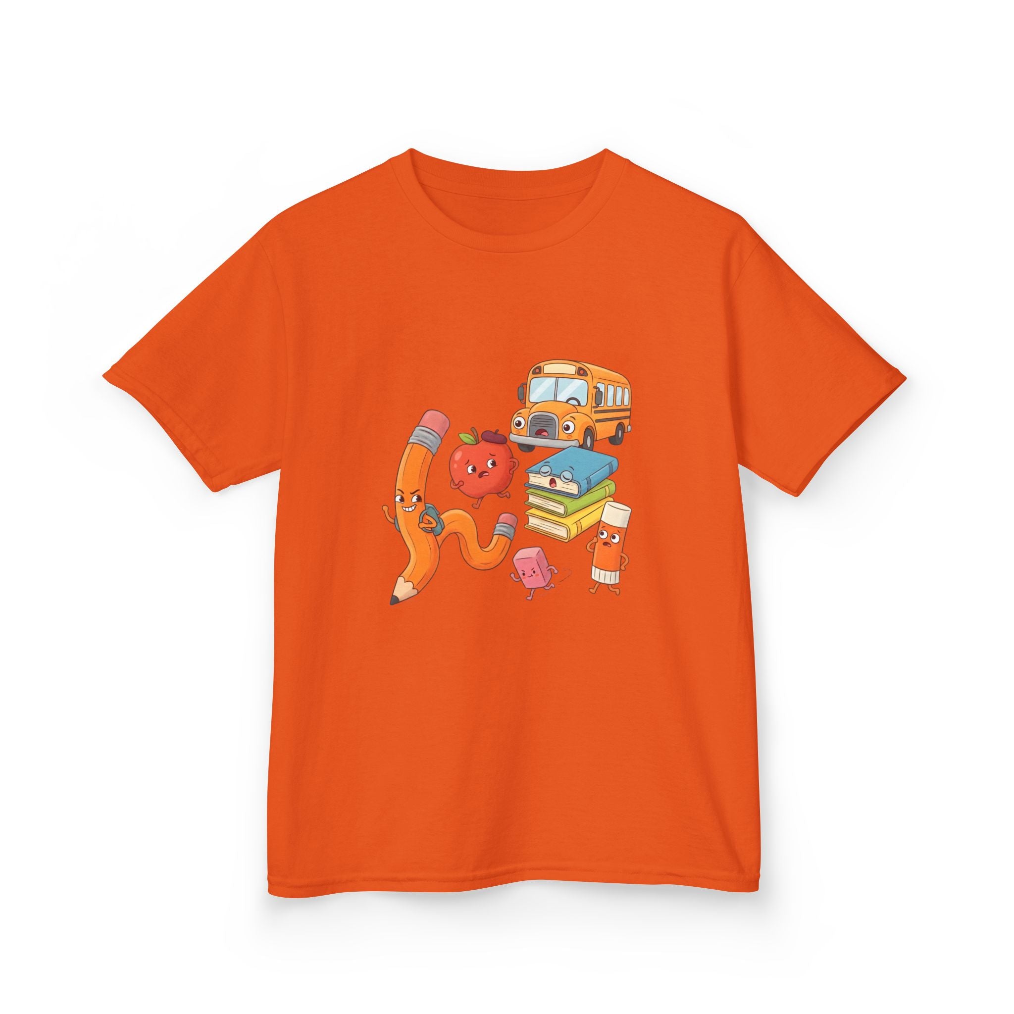Kids T-Shirt - Cute Cartoon School Supplies | First Day of School