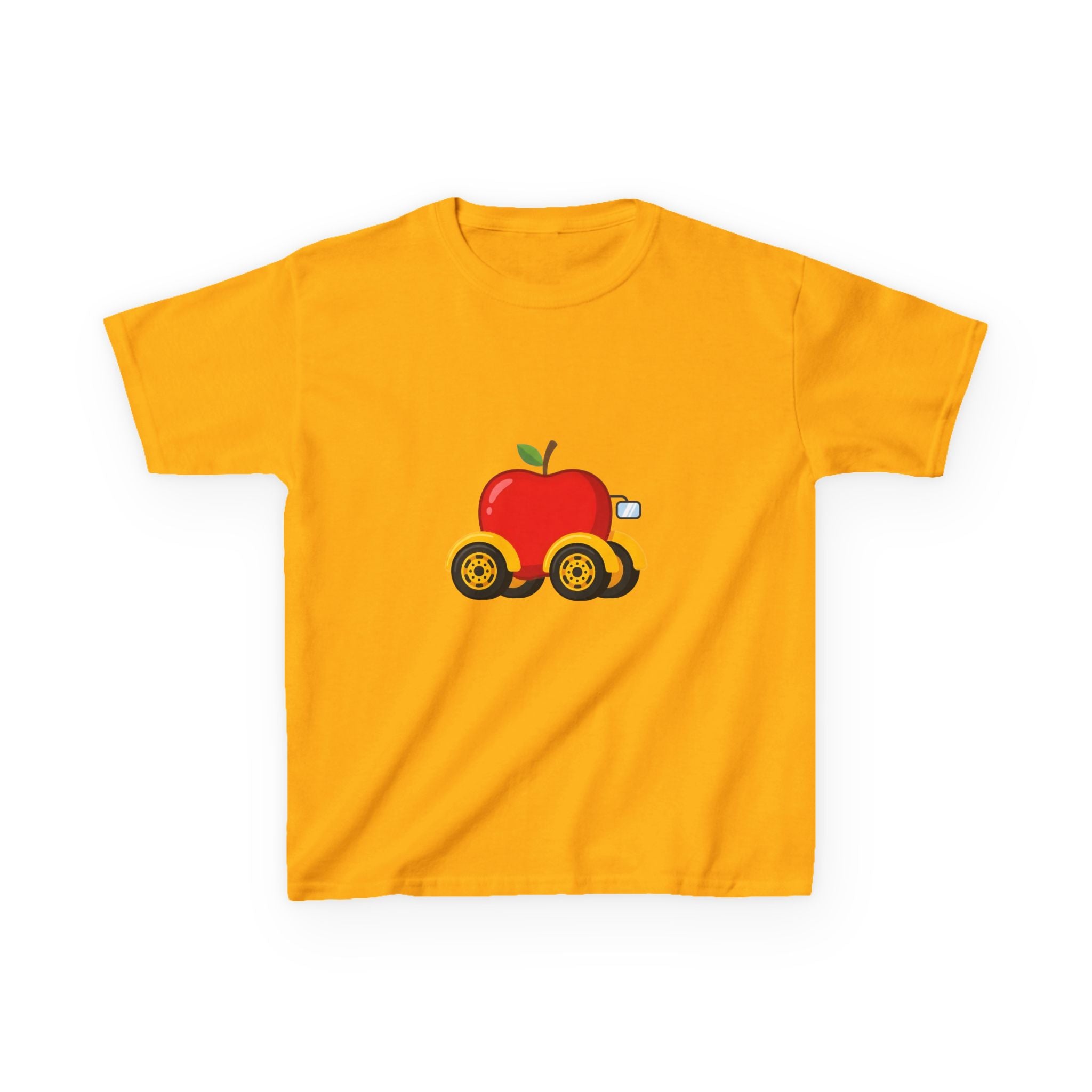 Kids T-Shirt - Apple On Wheels Graphic | Whimsical Fruit Car