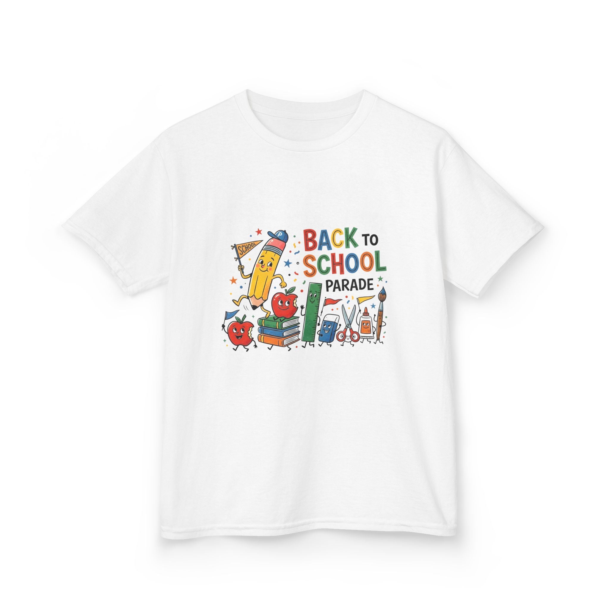 Kids Back to School Tee - Playful SCHOOL Supplies | First Day