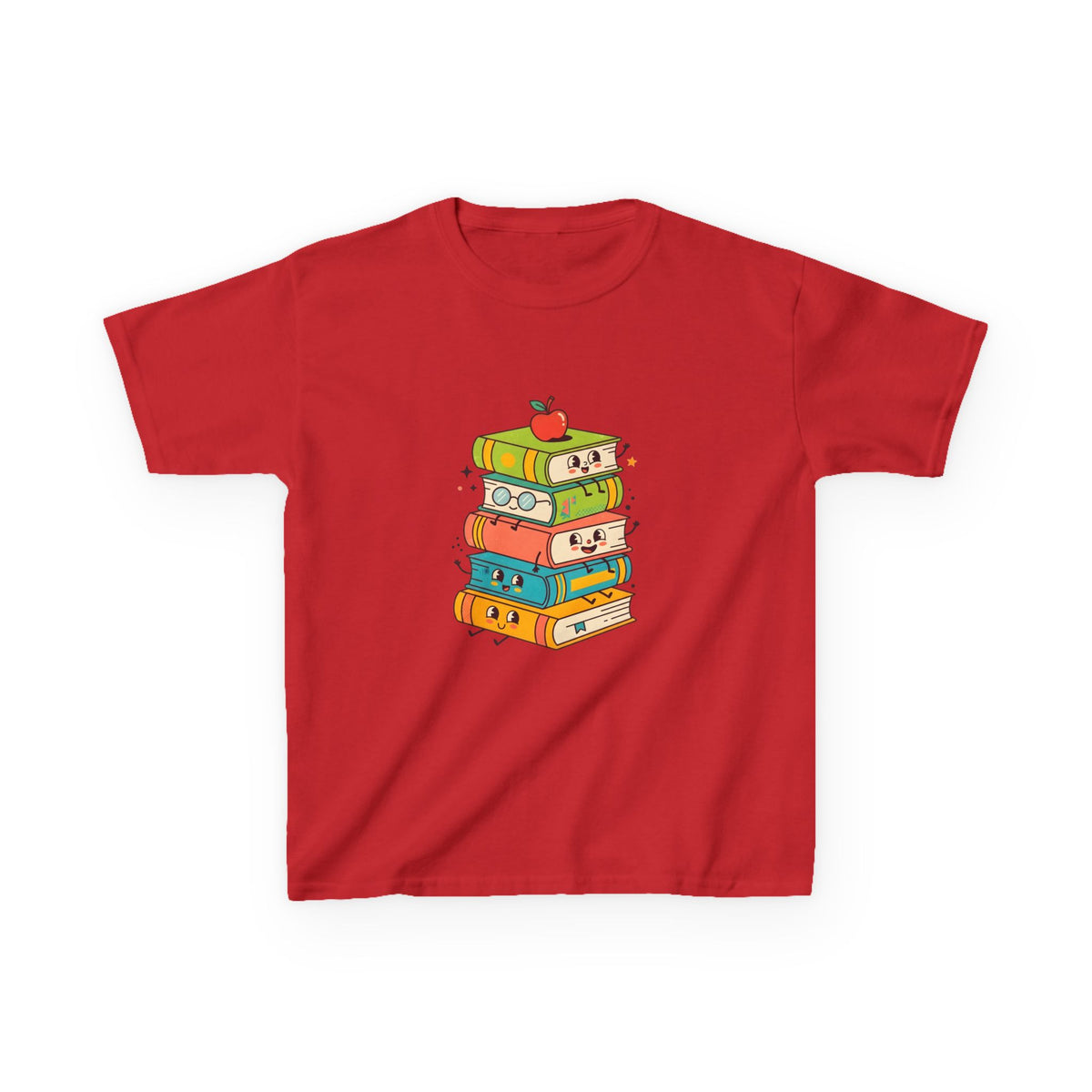 Kids Bookworm Tee - Whimsical Retro Reading & Learning Design