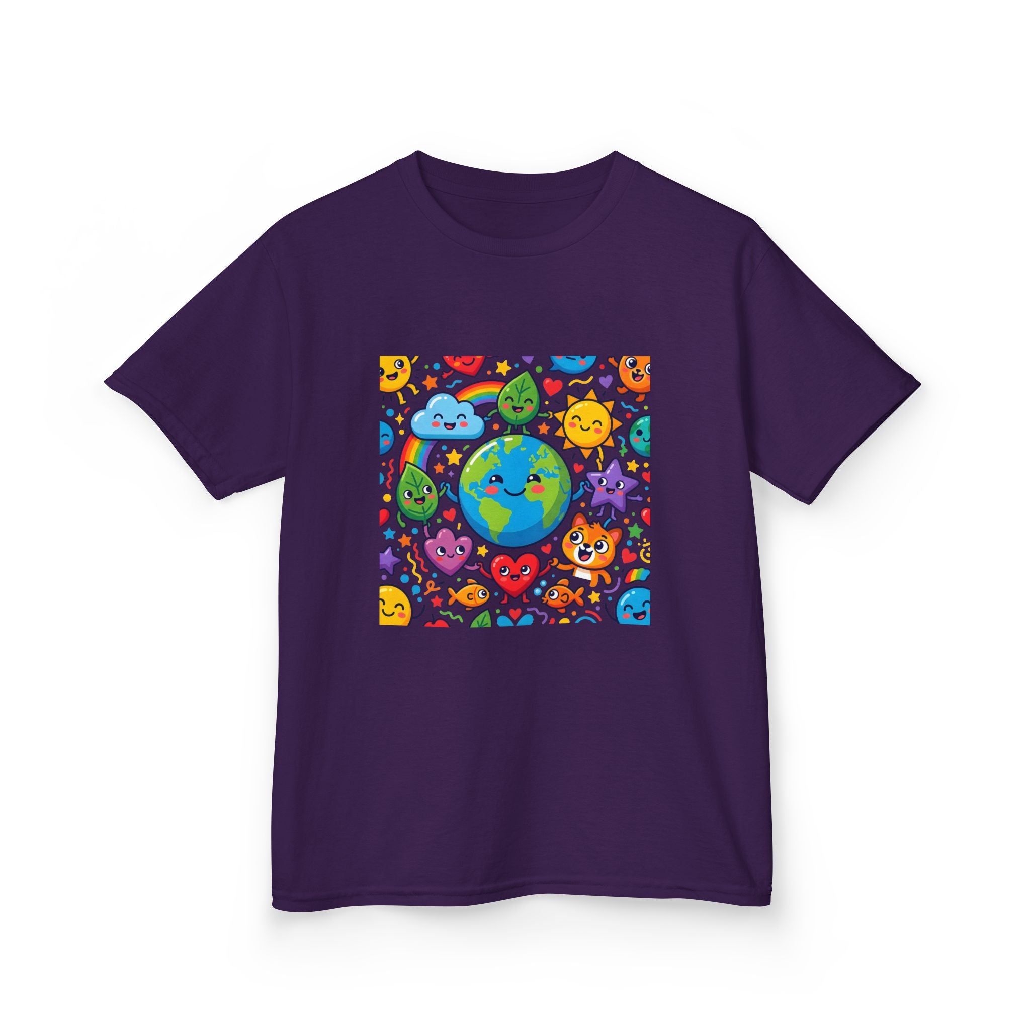 Kids Earth Day Tee - Happy Cartoon Planet | Nature Lovers